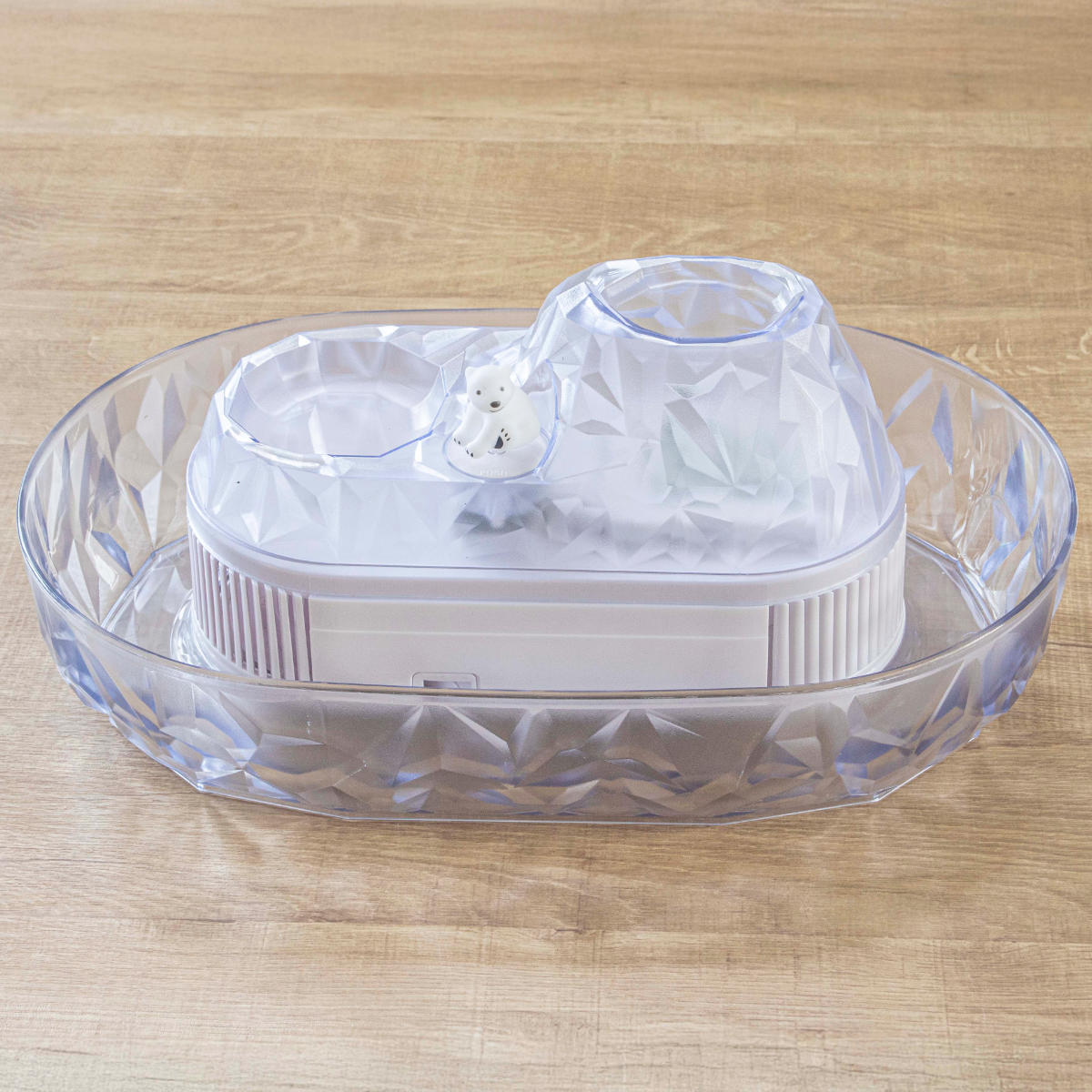 そうめん流し器 M 2~3人用 流氷 流しそうめん 電池式 流しそうめん機 プラスチック製 ( そうめん流し機 しろくま ペンギン 素麺 ながしそうめん 薬味入れ 流し素麺 薬味皿 機械 シロクマ アニマル 動物 氷山 おしゃれ かわいい ) 【シロクマ】 シロクマ