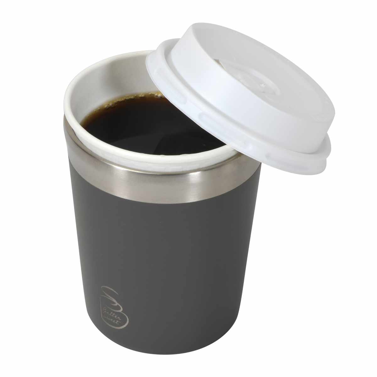 タンブラー 290ml ビタースイート コンビニカップ M ( 保温 保冷 ステンレス レギュラー 真空断熱構造 カップホルダー カップ カバー おしゃれ ドリンクホルダー シンプル コンビニ コーヒー 紅茶 持ち運び オフィス ) 【ブラウン】 ブラウン