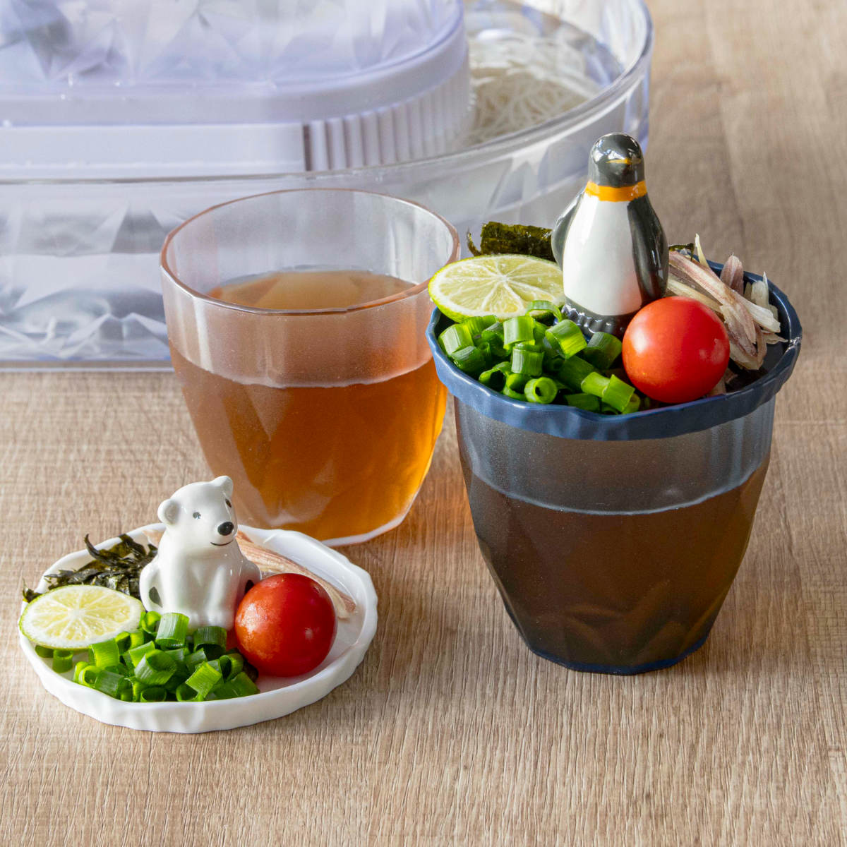 流氷 しろくま そうめん猪口 薬味入 ( そば そうめん うどん 猪口 そば猪口 かわいい おしゃれ おちょこ アニマル 動物 蕎麦猪口 蕎麦ちょこ つゆ入れ 小鉢 麺つゆ めんつゆ シロクマ ぺんぎん ) 【ペンギン】