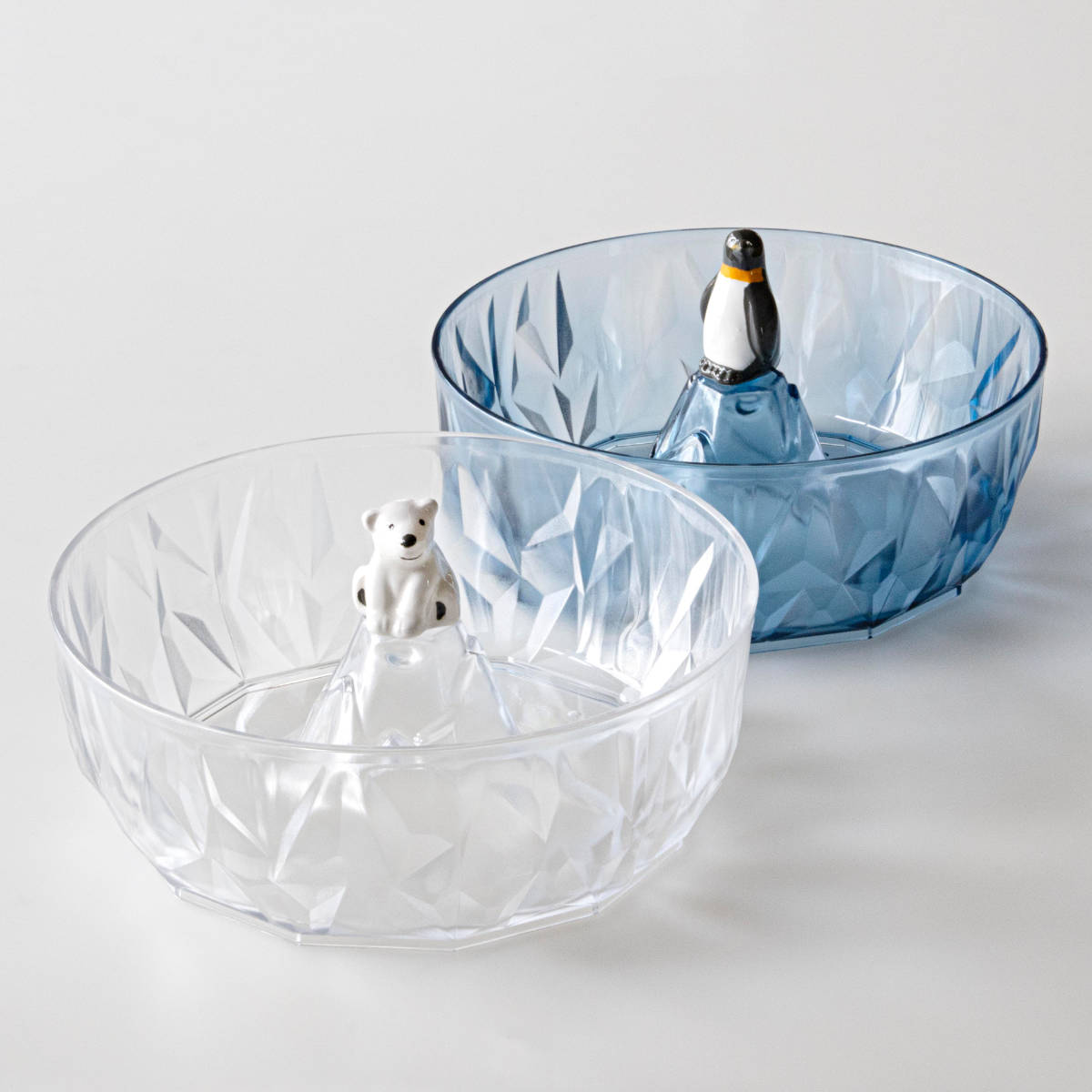 流氷 しろくま そうめん鉢 ( 鉢 そば そうめん うどん そば鉢 かわいい おしゃれ 20.5cm アニマル 動物 素麺鉢 ひやむぎ ボウル サラダボウル シロクマ ぺんぎん ) 【ペンギン】 ペンギン
