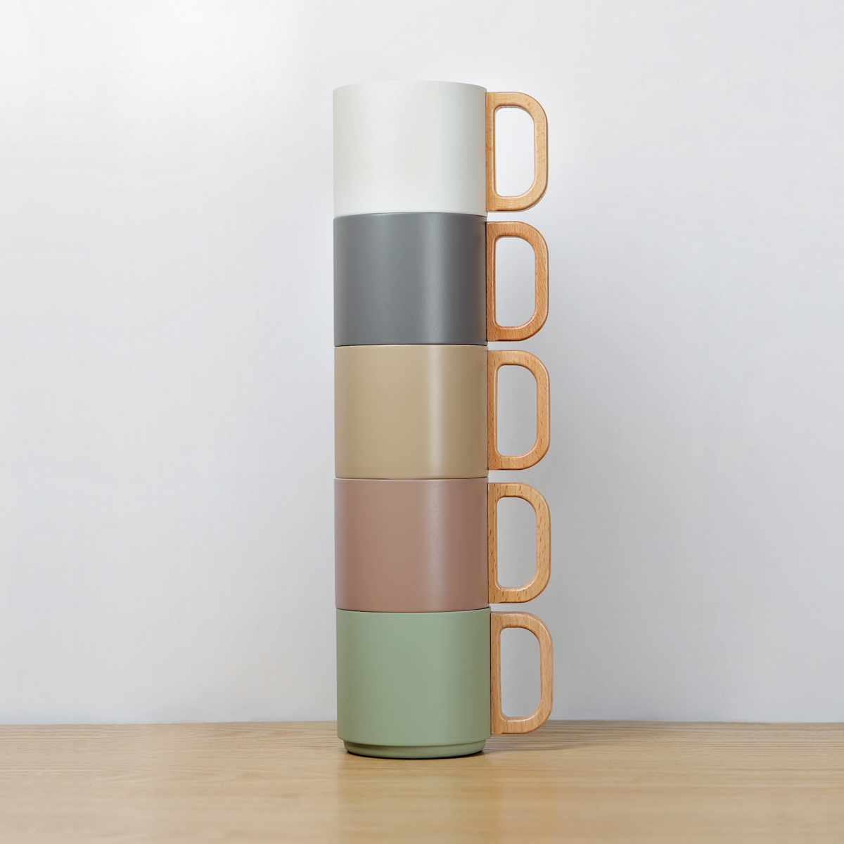 マグカップ 350ml 積み重ねられる真空マグカップ 350 ( ステンレス 保冷 保温 真空 保温マグカップ ステンレスカップ おしゃれ かわいい 保温マグ 真空断熱構造 保冷マグ コップ カップ マグ ) 【ベージュ】 ベージュ