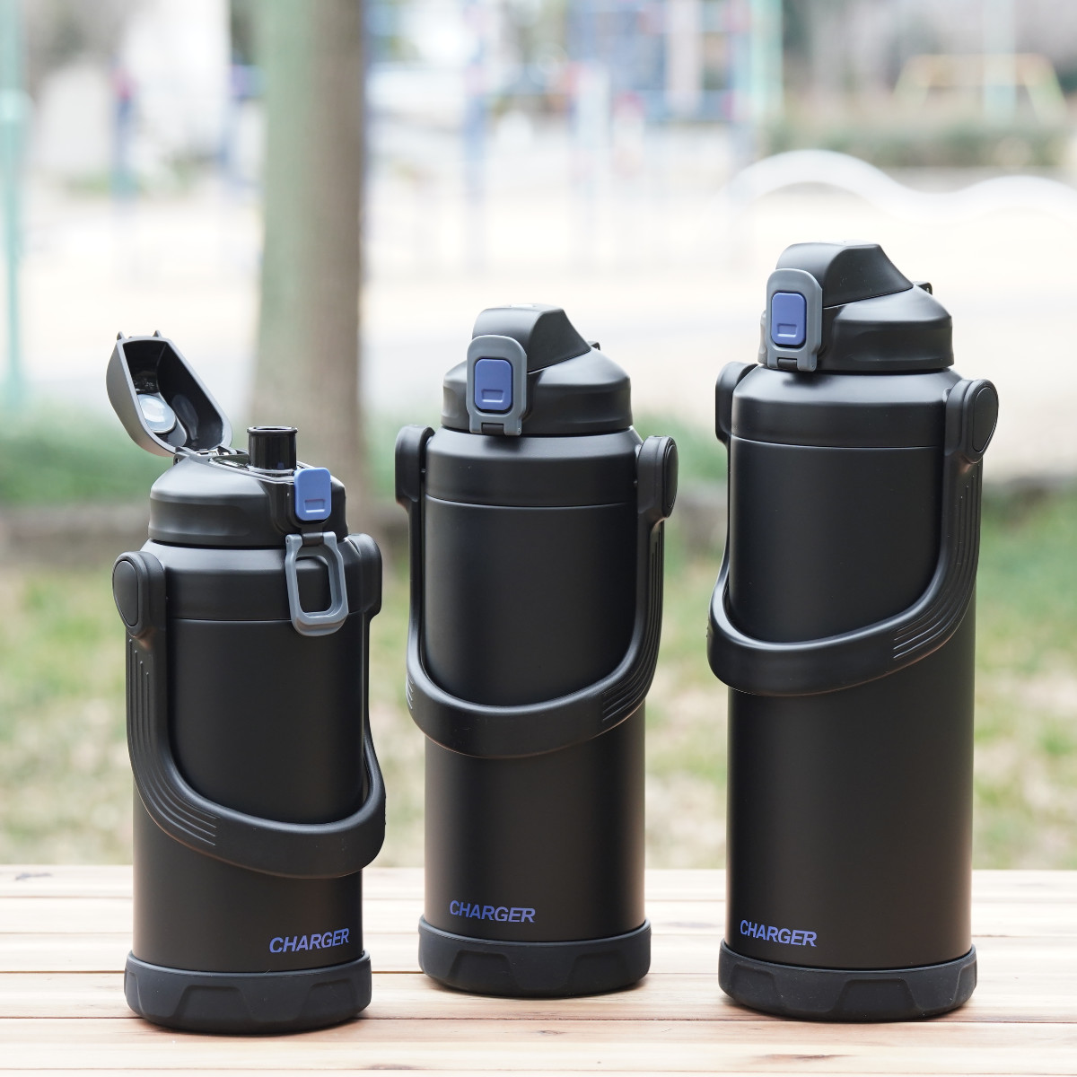 水筒 3L ファストチャージャー ジャグ3000 ( 保冷 直飲み スポーツドリンク対応 スポーツボトル スポーツジャグ スポーツ飲料対応 直のみ すいとう ワンタッチ 真空二重構造 ハンドル付き ステンレスボトル )