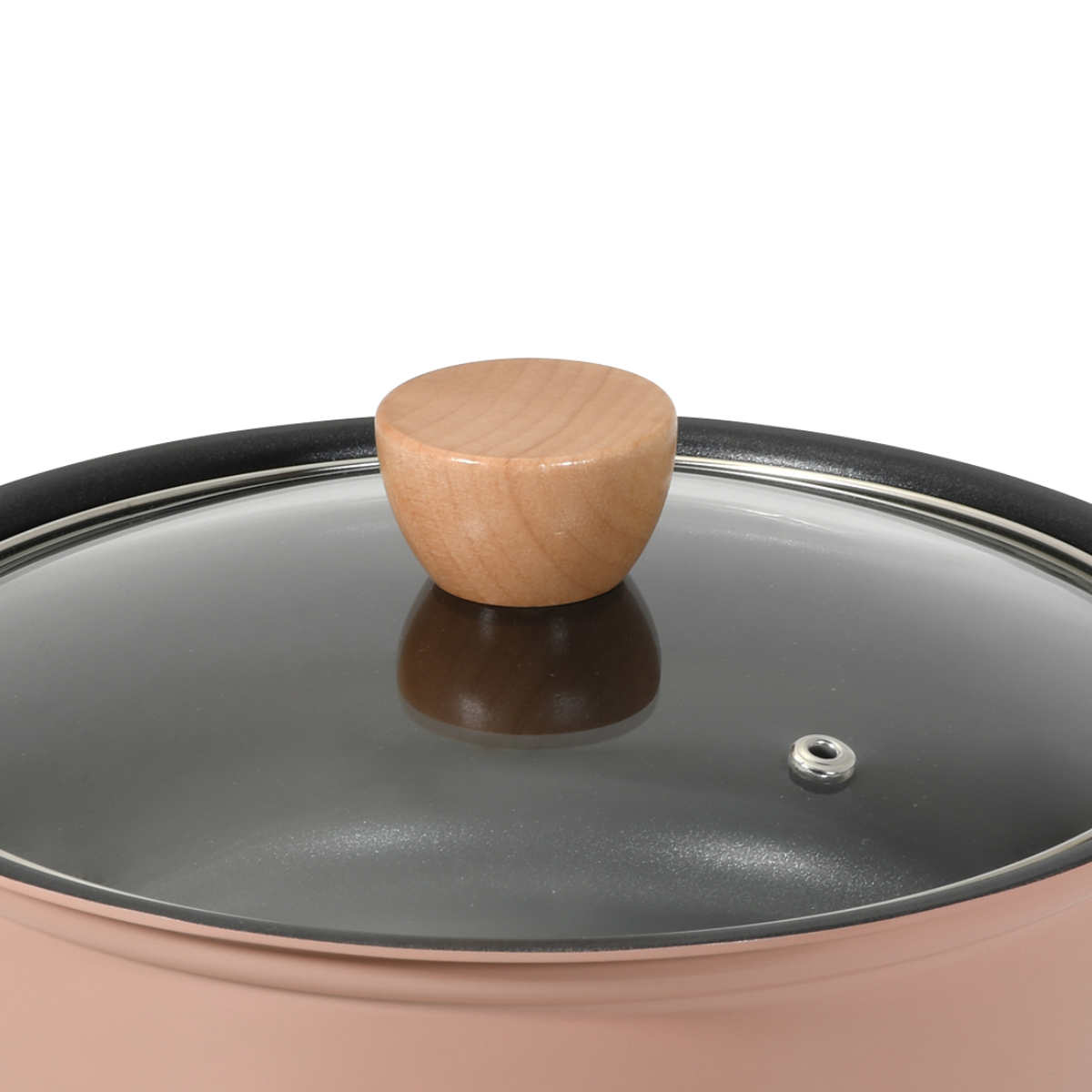 卓上鍋 24cm IH対応 ザル付き ガラス蓋付き 両手鍋 ( ガス火対応 ふっ素加工 軽い 蓋付き 24センチ 鍋 卓上なべ ハンドルカバー付き 2人用 3人用 季節鍋 蒸し料理 フッ素加工 アルミ製 軽量 丈夫 )