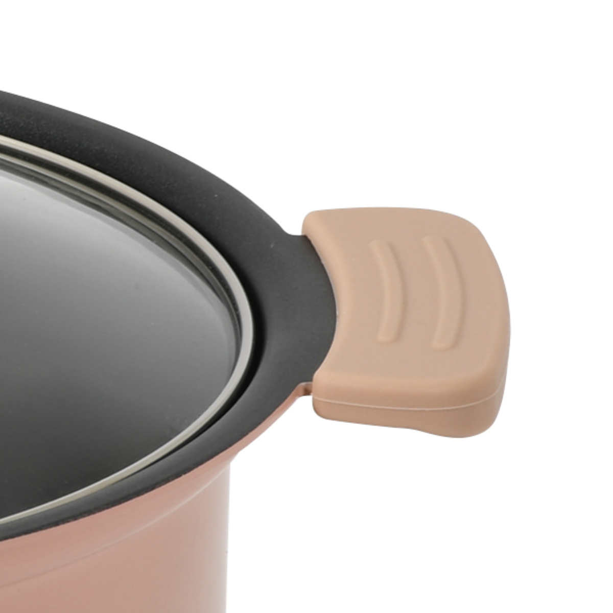 卓上鍋 24cm IH対応 ザル付き ガラス蓋付き 両手鍋 ( ガス火対応 ふっ素加工 軽い 蓋付き 24センチ 鍋 卓上なべ ハンドルカバー付き 2人用 3人用 季節鍋 蒸し料理 フッ素加工 アルミ製 軽量 丈夫 )