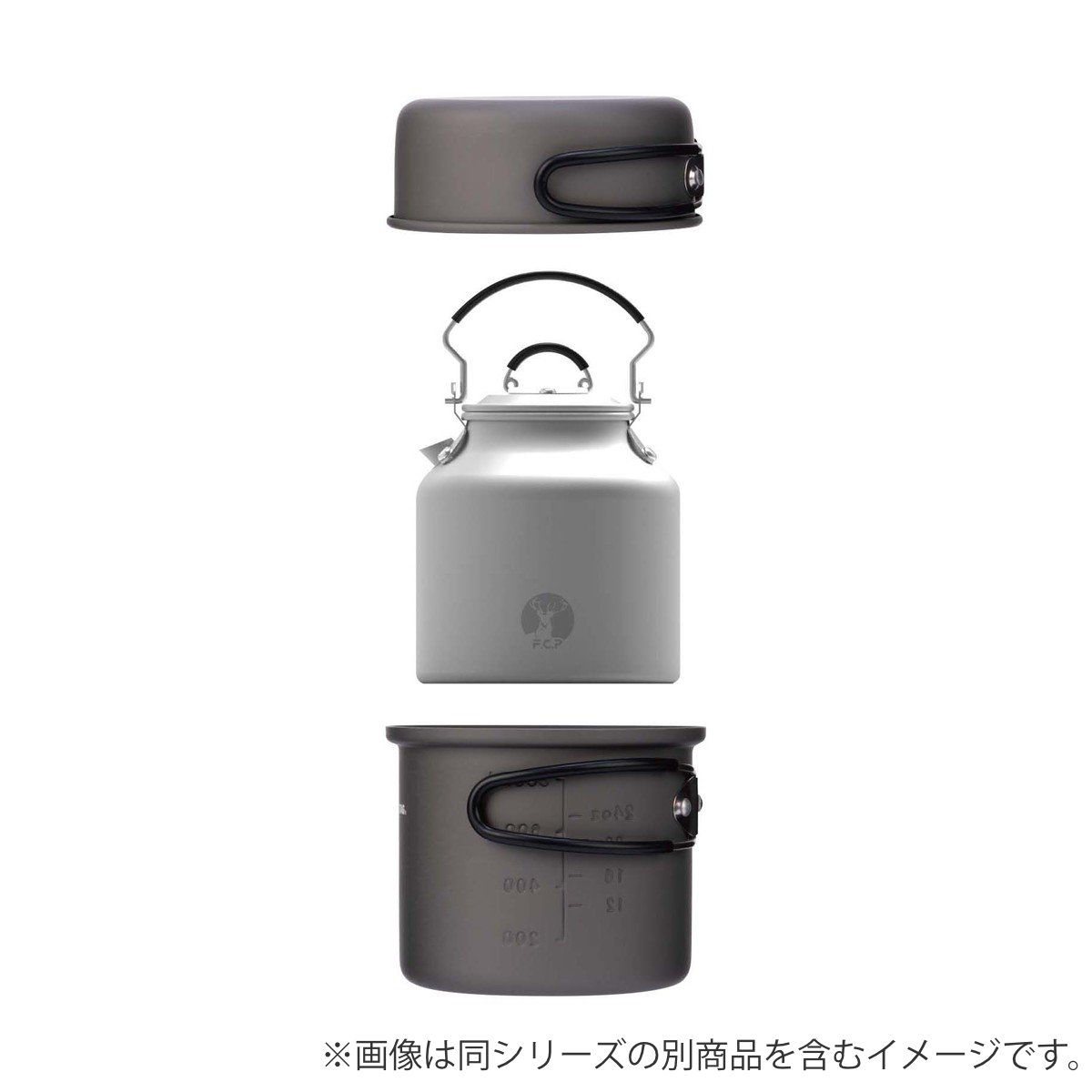 アルミケトル 丸型クッカーに入るアルミケトル625ml F.C.P キャプテンスタッグ ( CAPTAIN STAG ケトル 625リットル ヤカン やかん ケットル キャンプ用品 調理器具 アウトドア キッチンツール 丸型 クッカー収納 持ち運び )