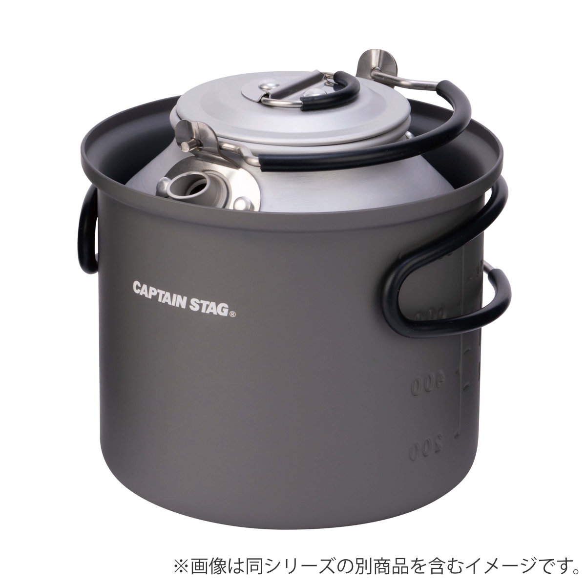 アルミケトル 丸型クッカーに入るアルミケトル625ml F.C.P キャプテンスタッグ ( CAPTAIN STAG ケトル 625リットル ヤカン やかん ケットル キャンプ用品 調理器具 アウトドア キッチンツール 丸型 クッカー収納 持ち運び )