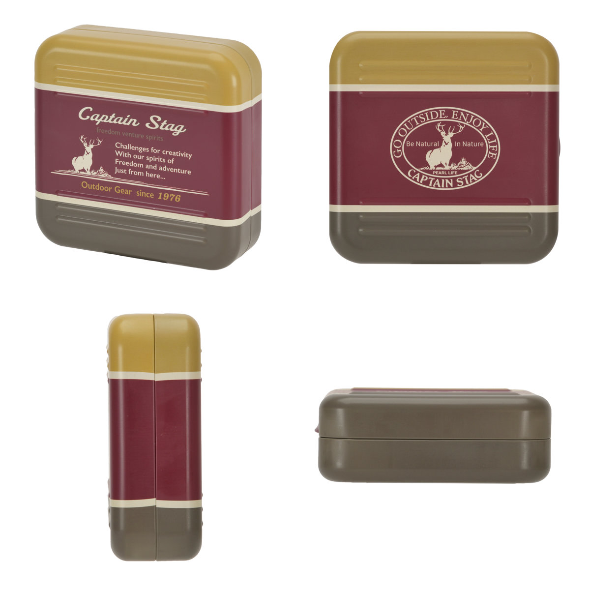 蚊取り線香スタンドケース キャプテンスタッグ ( CAPTAIN STAG 蚊取り線香 入れ 蚊取り線香立て 卓上 置き型 ケース 蚊やり 蚊取り スタンド 縦型 横型 虫よけ 虫除け 屋内 屋外 軽い 持ち運び アウトドア キャンプ用品 ) 【クリームイエロー】 クリームイエロー