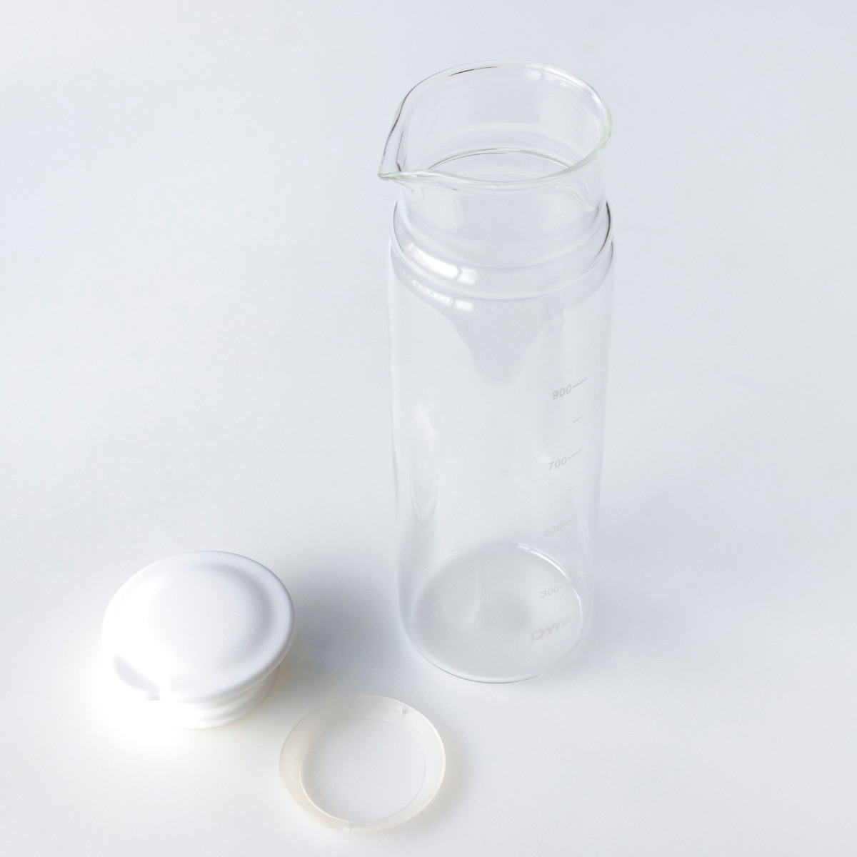 ポット ピッチャー 冷水筒 1.2L Pyrex パイレックス クールポット 耐熱ガラス ( 水差し ジャグ ドリンクピッチャー ガラス 耐熱 熱湯 目盛り付き ウォーターポット 麦茶ポット 目盛り 麦茶 冷茶 おしゃれ )