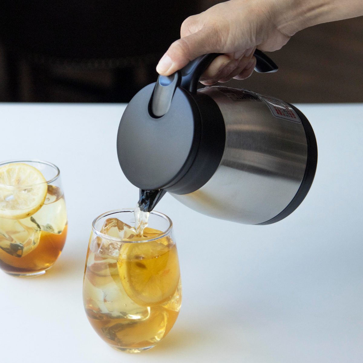 ポット 500ml アコット ステンレス テーブルポット ( 卓上ポット 保温 保冷 ステンレスポット 保温ポット 保冷ポット おしゃれ 卓上 持ち運び 真空二重構造 コーヒー お茶 ワンプッシュ 広口 )