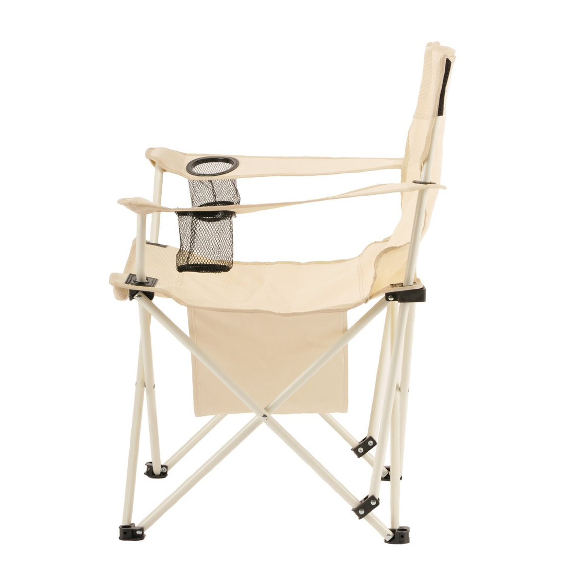 クールメッシュ リラックスラウンジチェア キャプテンスタッグ ( CAPTAIN STAG アウトドア 椅子 肘掛付き チェア シンプル キャンプ キャンプ用品 レジャー用品 アウトドアチェア いす 1人掛け 折り畳み 袋付き ) 【ブラック】 ブラック