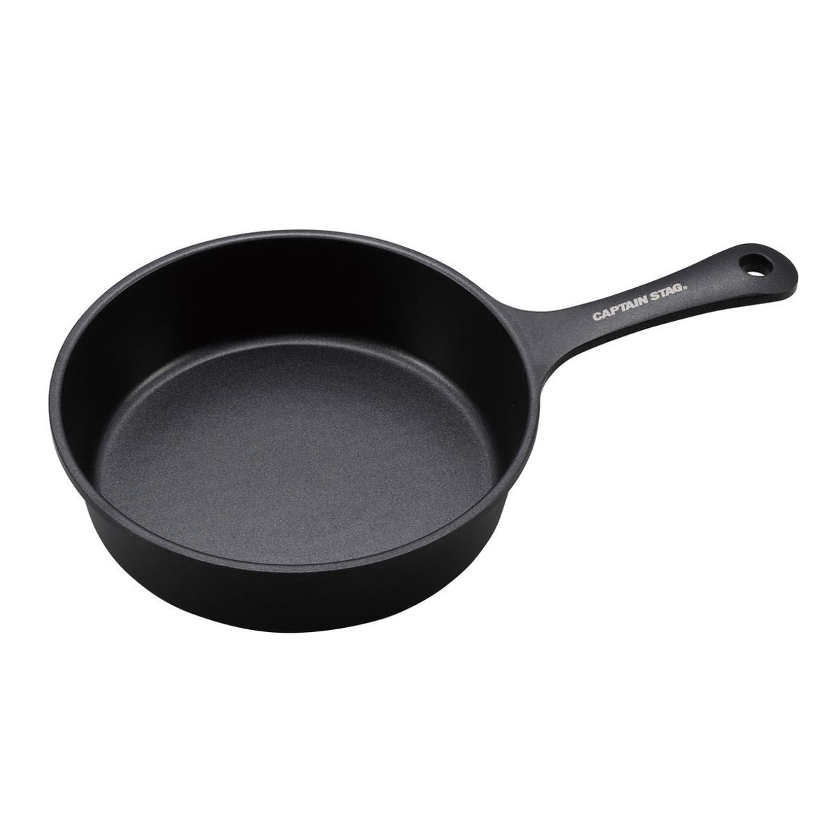 アルミ 深型スキレット18cm IH対応 キャプテンスタッグ ( CAPTAIN STAG マルチ グリル プレート アルミ製 フライパン 18センチ キャンプ アウトドア キャンプ飯 焚火 ガス火対応 IH オール熱源対応 軽量 丸型 )