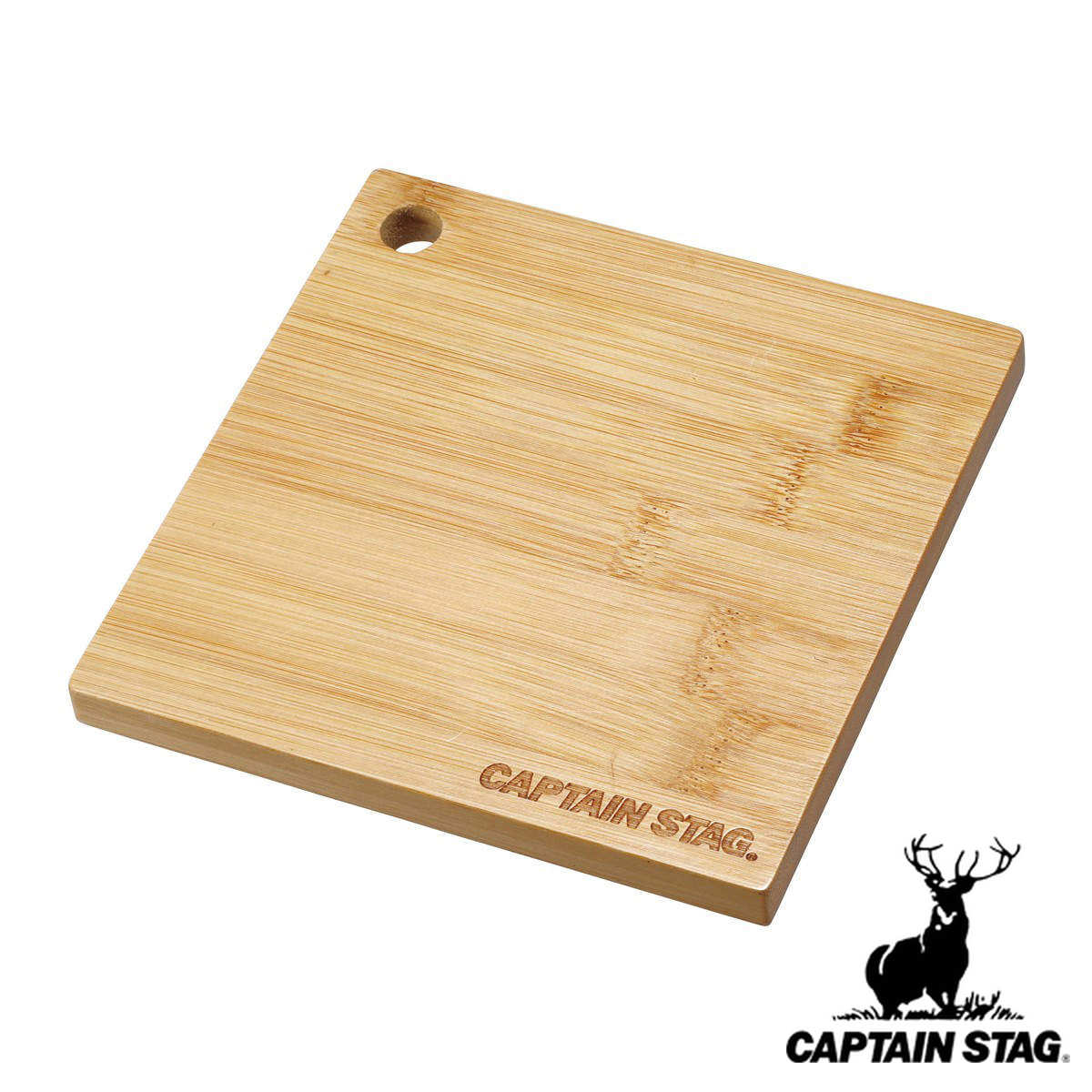 スキレット 竹製プレート スクエア キャプテンスタッグ ( CAPTAIN STAG カッティングボード カットボード 木製 食器 竹 プレート 皿 サービングプレート まな板 鍋敷き 木 竹製 トレー ワンプレート おしゃれ )