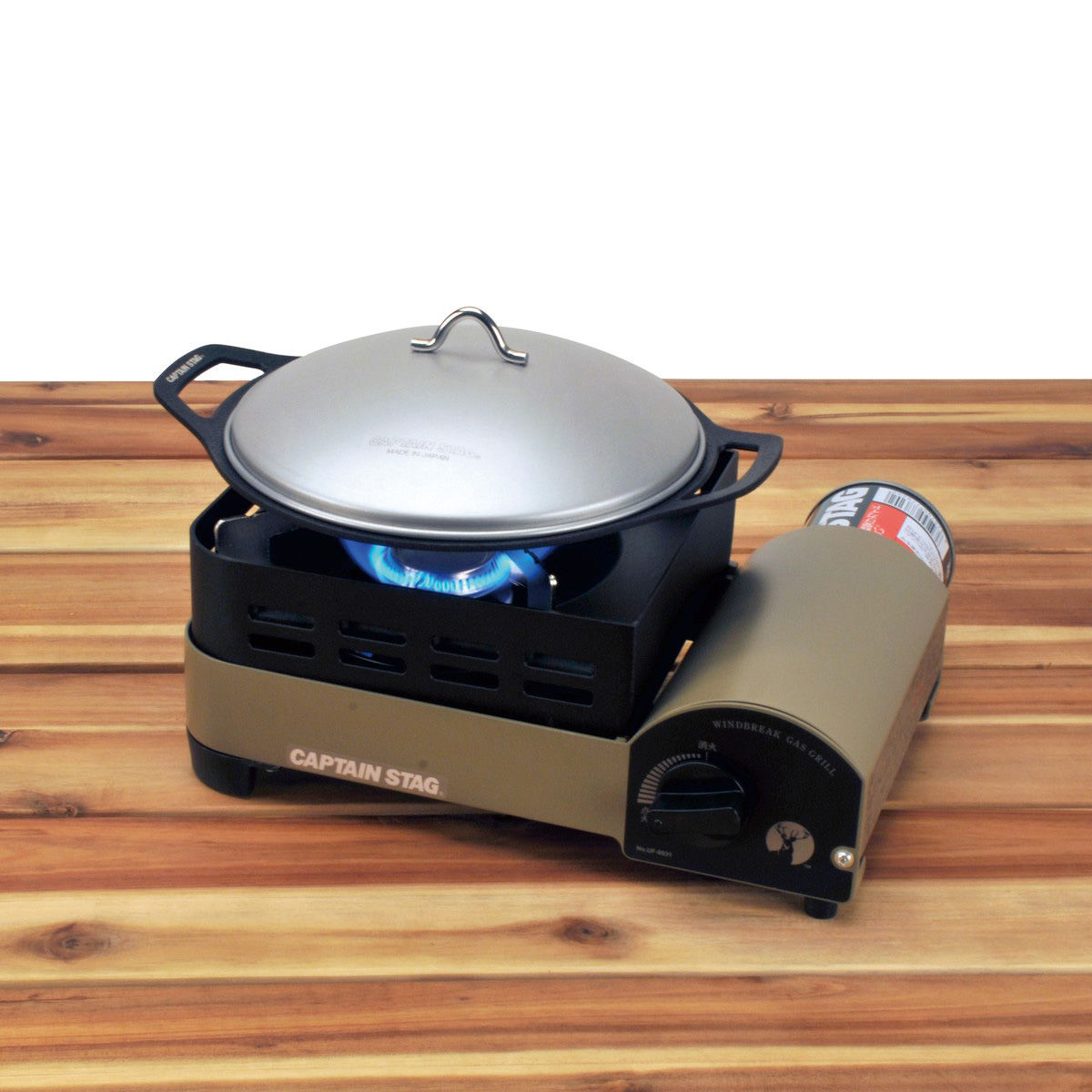ラウンドグリル20cm用 フタ キャプテンスタッグ ( CAPTAIN STAG 蓋 ふた 鉄板焼き 蒸し料理 鉄製 20センチ キャンプ バーベキュー BBQ おしゃれ 日本製 )