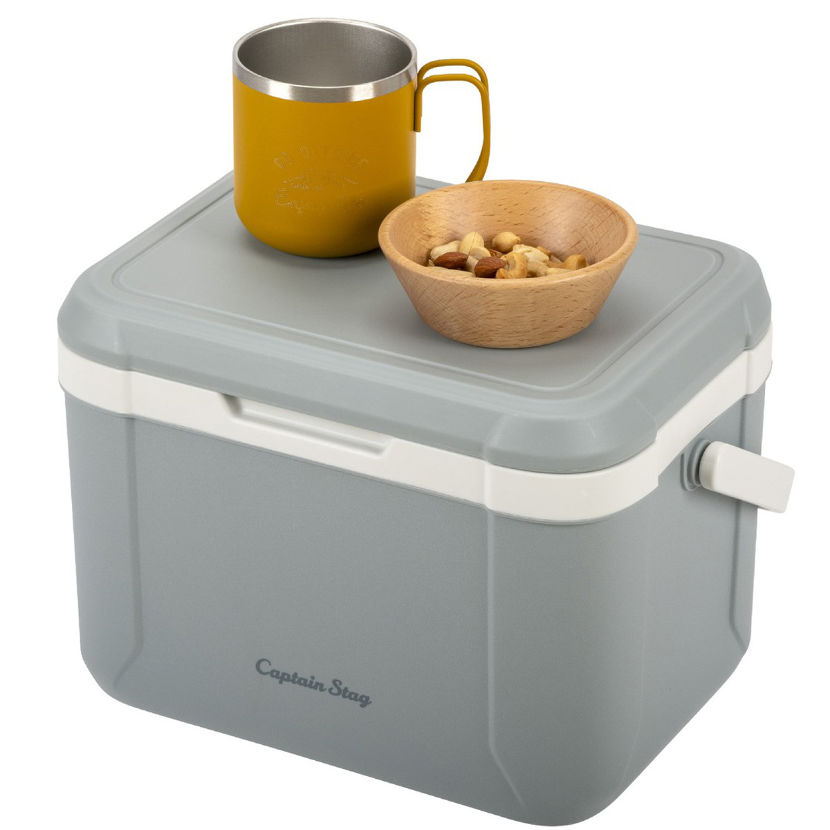 クーラーボックス 5.2L シャルマン クーラーボックス5 キャプテンスタッグ ( CAPTAIN STAG 保冷 クーラーBOX 保冷ボックス 5.2リットル クーラー ボックス BOX 冷蔵ボックス キャンプ アウトドア ハンドル 持ち手付き ) 【アーモンドグリーン】 アーモンドグリーン