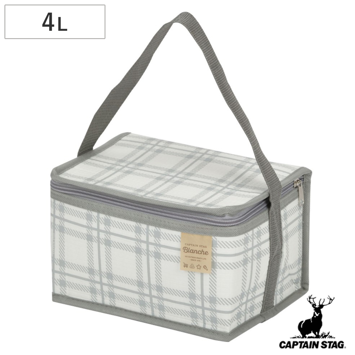 クーラーバッグ 4L ブランシュ 保冷バッグ キャプテンスタッグ ( CAPTAIN STAG ソフトクーラー 小型 ショルダーベルト付き バッグ ソフトタイプ コンパクト クーラーボックス 保冷ランチバッグ 折りたたみ キャンプ アウトドア )