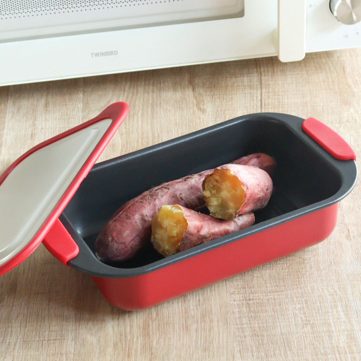 レンジパン スピードクック 角深型 電子レンジ調理器 ( 電子レンジ 調理器 魚焼き器 角型 焼き魚 電子レンジ専用調理器 電子レンジ魚焼き器 調理 魚 肉 焼く 蒸す 煮る 温め直し レシピ付き )