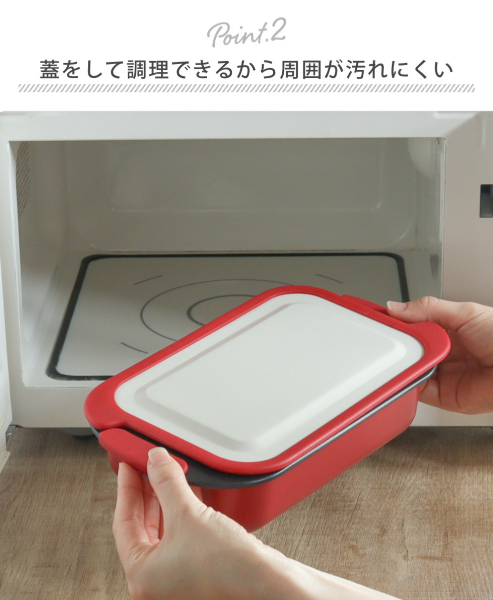 レンジパン スピードクック 角深型 電子レンジ調理器 ( 電子レンジ 調理器 魚焼き器 角型 焼き魚 電子レンジ専用調理器 電子レンジ魚焼き器 調理 魚 肉 焼く 蒸す 煮る 温め直し レシピ付き )