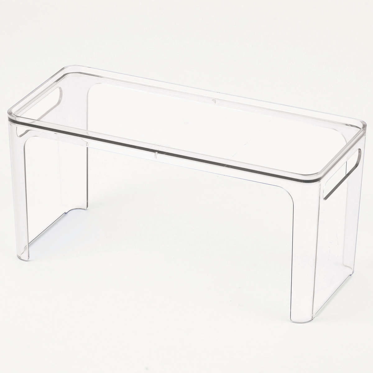 キッチン収納 重ね棚 アクリア スタッキングシェルフ スリム ( キッチンラック 積み重ね シンク収納 シンク下収納 調味料ラック 収納棚 日本製 クリア アクリル 収納ラック スパイスラック スタッキング 棚 シンク周り ラック ) 【ブルー】 ブルー