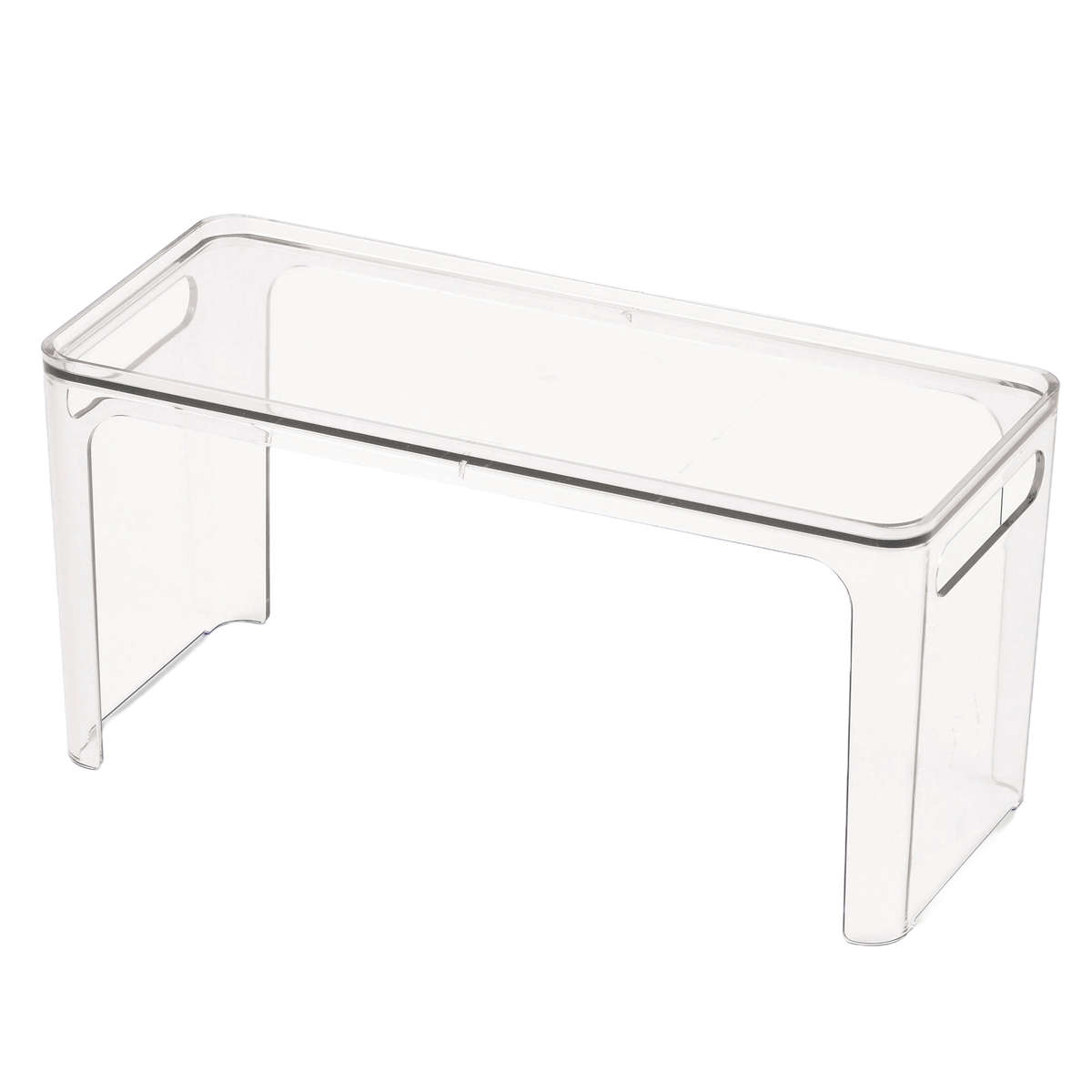 キッチン収納 重ね棚 アクリア スタッキングシェルフ スリム ( キッチンラック 積み重ね シンク収納 シンク下収納 調味料ラック 収納棚 日本製 クリア アクリル 収納ラック スパイスラック スタッキング 棚 シンク周り ラック ) 【ブルー】 ブルー