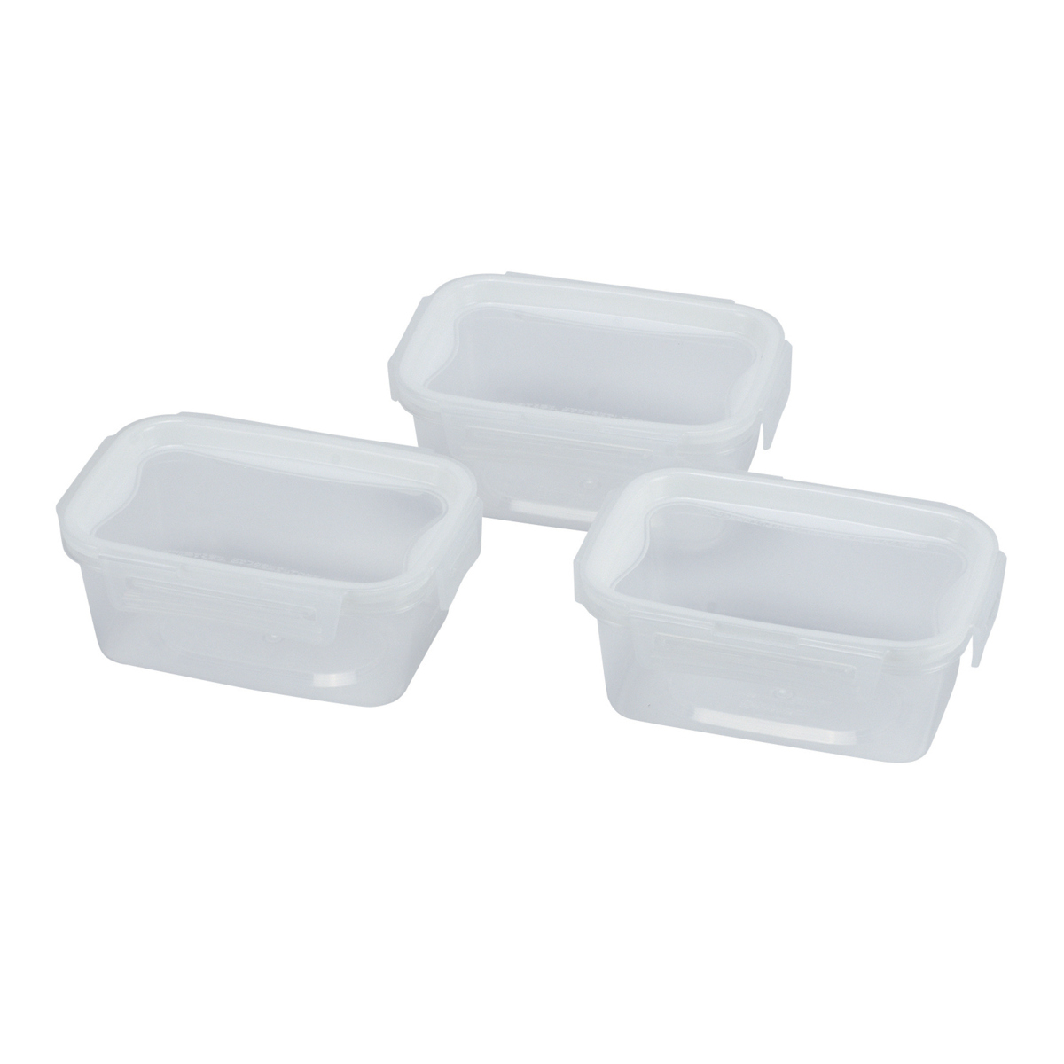 保存容器 ネオキープロック 長方形 M 3個組 ( 容器 フードケース 440ml 電子レンジ対応 冷凍OK 食洗機対応 4点ロック パッキン一体型 日本製 フードコンテナ プラスチック レンジOK 冷凍保存 食洗機OK 作り置き 常備菜 おかず )