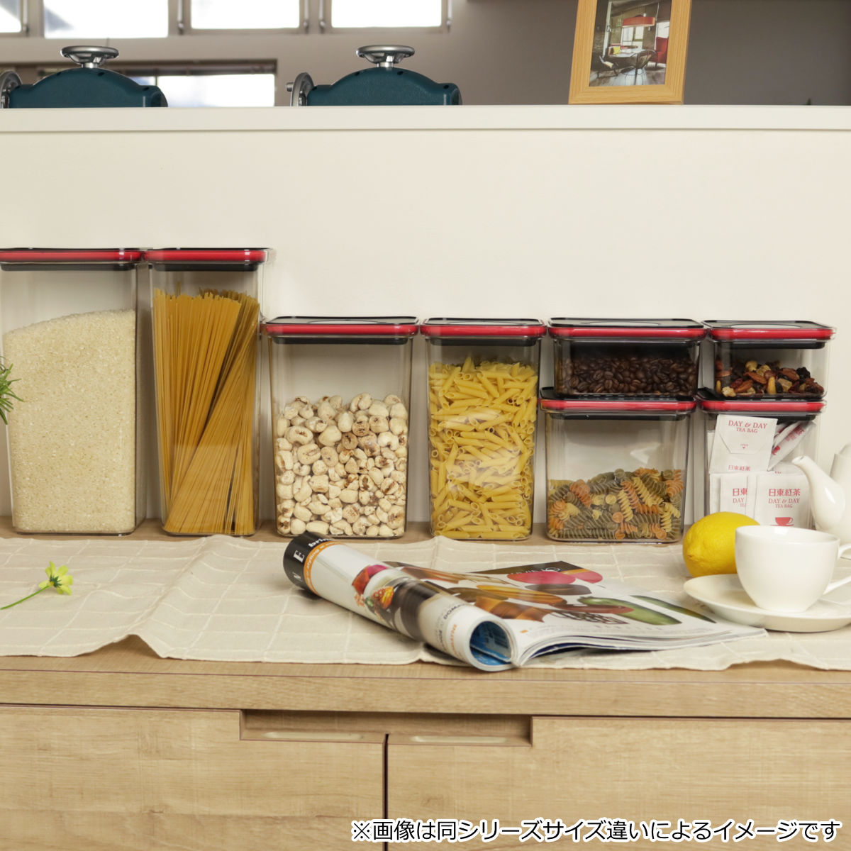 保存容器 1.6L スマートシール コンテナ 丸型 ( フードコンテナ 食品ストッカー 容器 プラスチック 密閉 ラウンド ロック付き 1600ml フードケース スタッキング 調味料 乾物 ペットフード おしゃれ クリア 中が見える 深め )