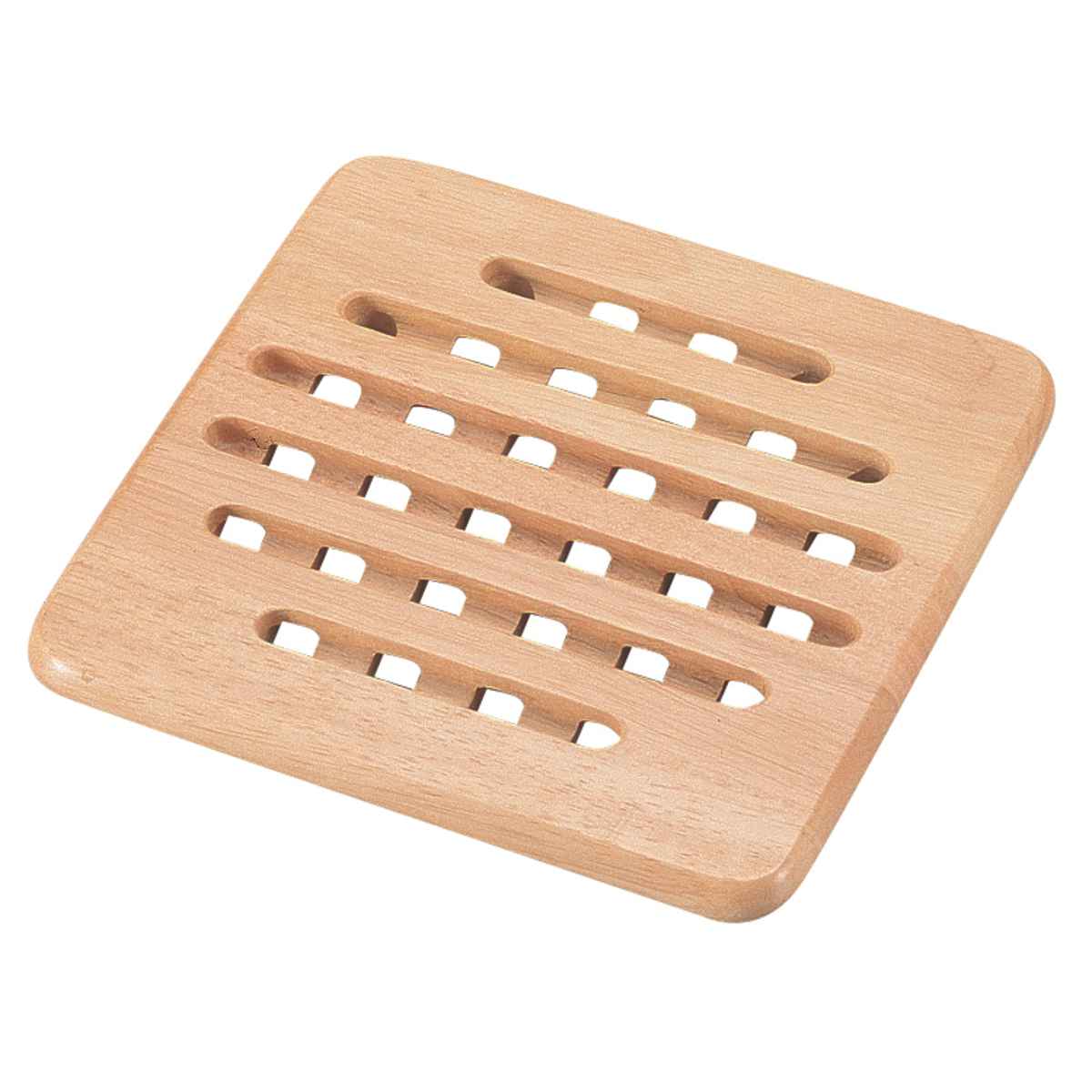 鍋敷 フレア 角型 天然木 ( なべ敷き 鍋プレート トリベット 木製 円型 木製鍋敷き 鍋しき ナチュラル 鍋置き 軽量 軽い 四角 配膳 キッチン用品 おしゃれ )