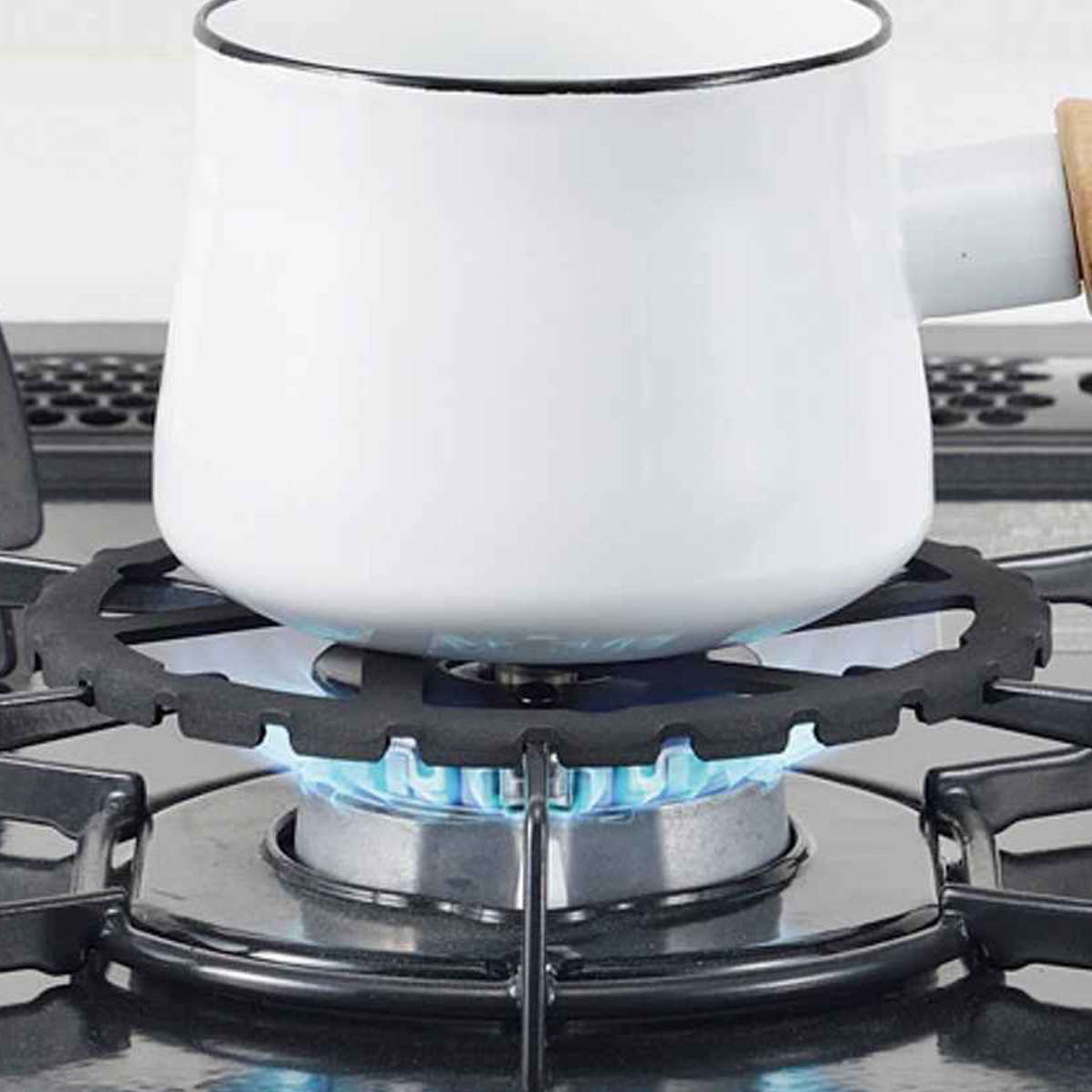 ミニ五徳 鉄製 外径14cm ( 五徳 小さい五徳 ガスコンロ用 ガタつき解消 安定 日本製 鉄 小さい鍋 小さいプライパン ミルクパン エスプレッソメーカー アダプター アウトドア カセットコンロ )