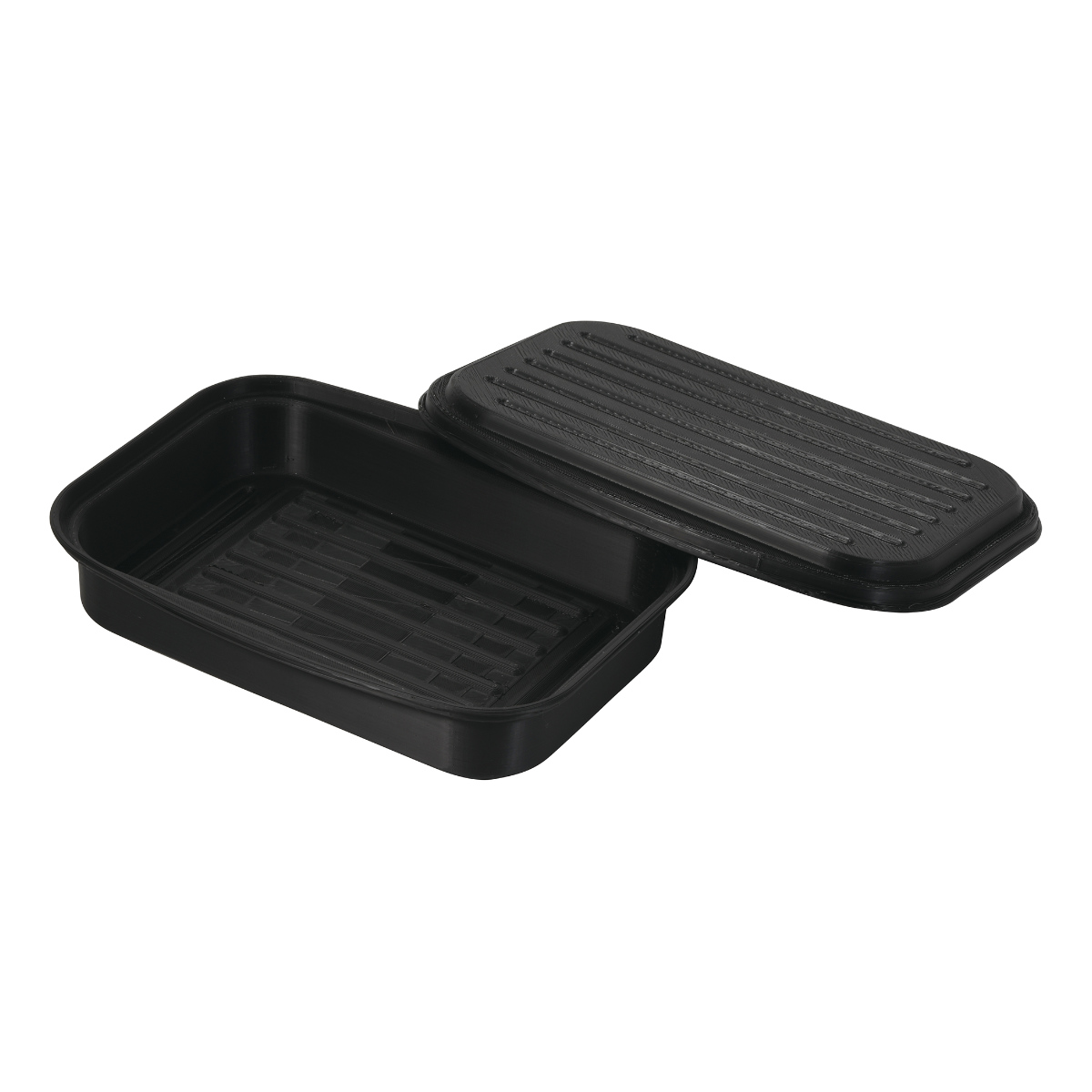 グリルプレート 25×18cm 蓋付き バーニスタ 鉄製 ( 調理トレー グリル用 魚焼きグリルプレート トースターパン オーブントレイ グリル用トレー グリル用トレイ 調理トレイ ふた付き 調理器具 魚焼きグリル 皿 トレー )