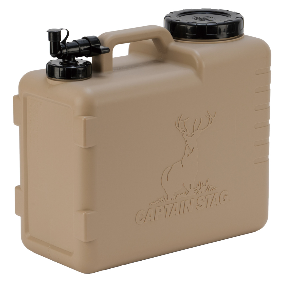 ウォータータンク 10L NEWボルディ キャプテンスタッグ ( CAPTAIN STAG コック付き 水 タンク ポリタンク 10リットル ウォータージャグ 給水タンク 給水 防災グッズ 防災用品 アウトドア キャンプ 持ち運び 日本製 ) 【ベージュ】 ベージュ