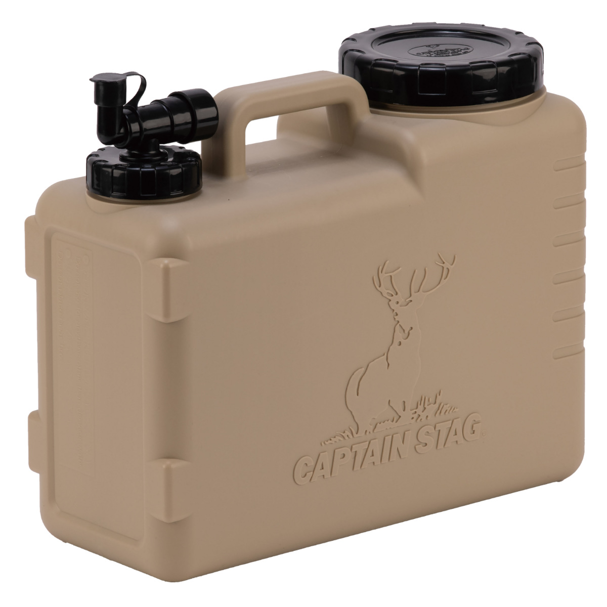 ウォータータンク 20L NEWボルディ キャプテンスタッグ ( CAPTAIN STAG コック付き 水 タンク ポリタンク 20リットル ウォータージャグ 給水タンク 給水 防災グッズ 防災用品 アウトドア キャンプ 持ち運び 日本製 ) 【ベージュ】 ベージュ