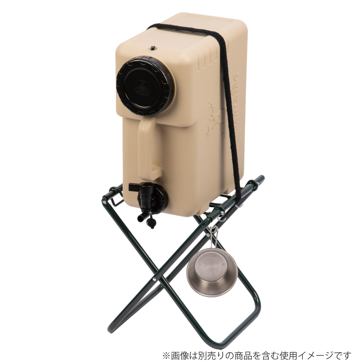 ウォータータンク 20L NEWボルディ キャプテンスタッグ ( CAPTAIN STAG コック付き 水 タンク ポリタンク 20リットル ウォータージャグ 給水タンク 給水 防災グッズ 防災用品 アウトドア キャンプ 持ち運び 日本製 ) 【ベージュ】 ベージュ