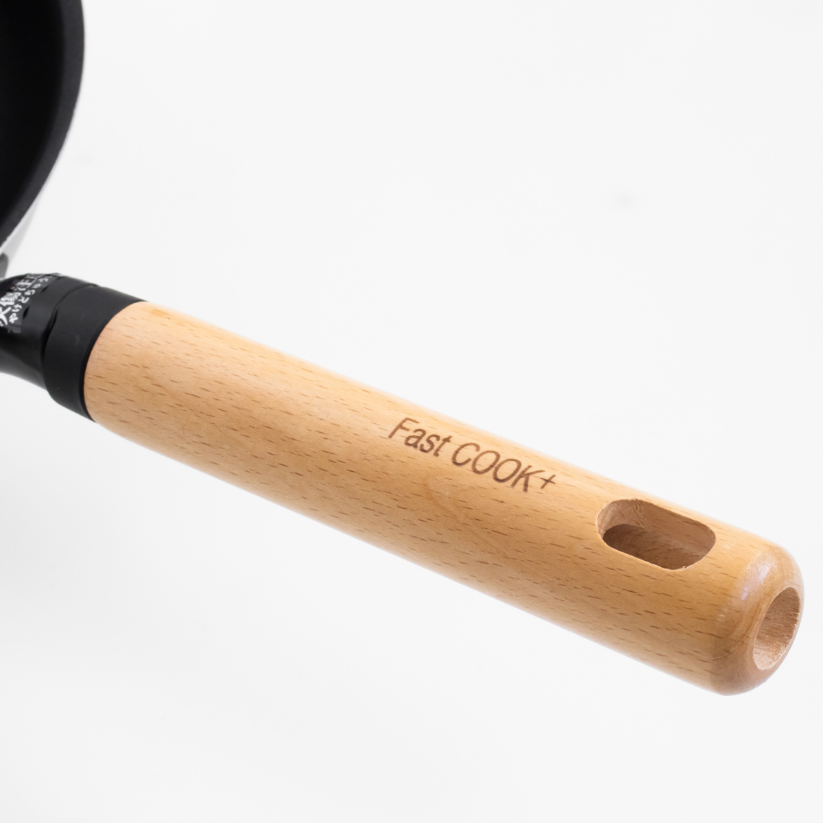 フライパン 24cm IH対応 ファストクック+ 2層鋼ダイヤモンドコート 木柄 ( ガス火対応 オール熱源対応 ふっ素加工 軽い 24センチ 浅型 フッ素加工 ステンレス アルミ 2層構造 軽量 )