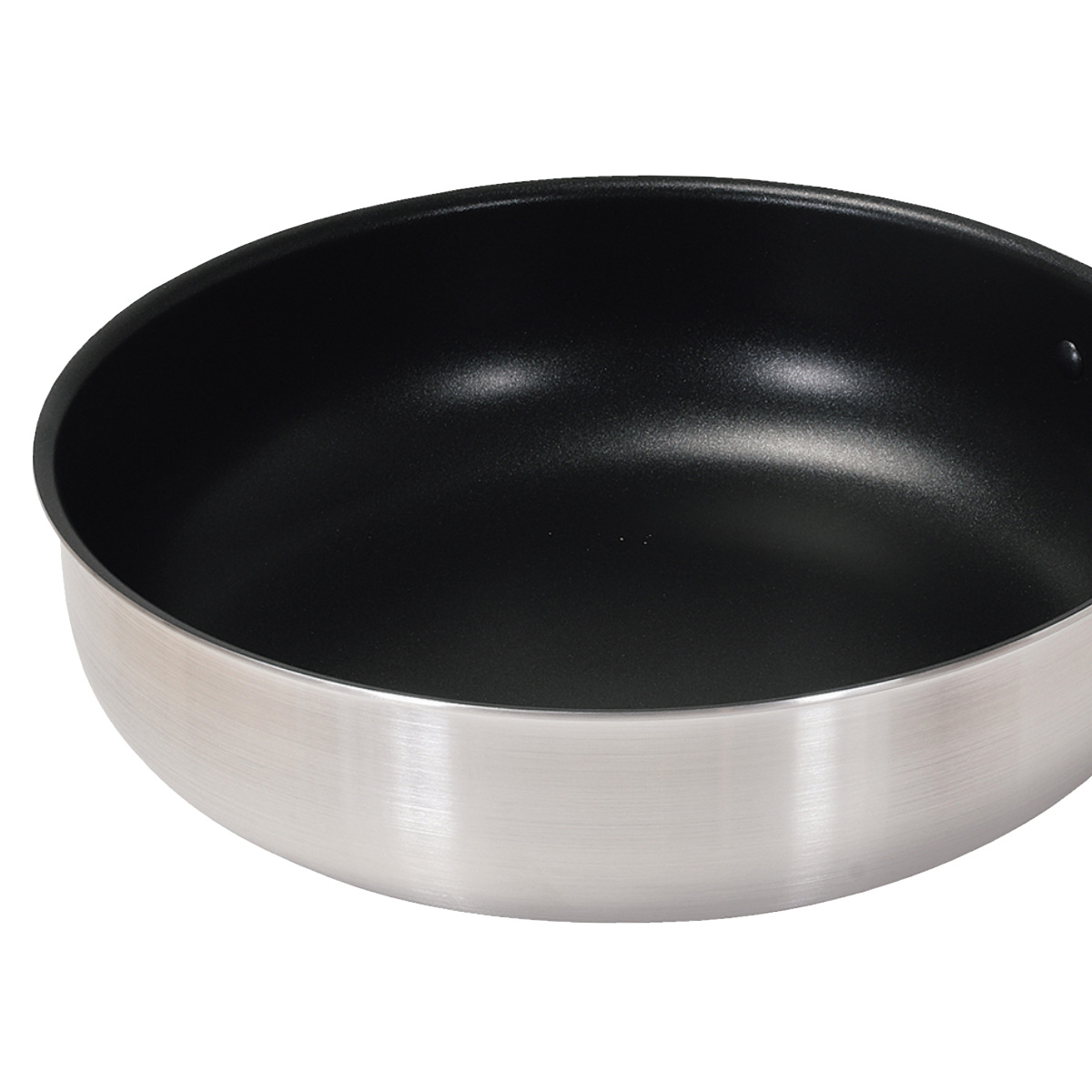 フライパン 28cm 深型 IH対応 ファストクック+ 2層鋼ダイヤモンドコート ( ガス火対応 オール熱源対応 炒め鍋 片手鍋 ふっ素加工 軽い 28センチ いため鍋 フッ素加工 ステンレス アルミ 2層構造 木柄 軽量 )