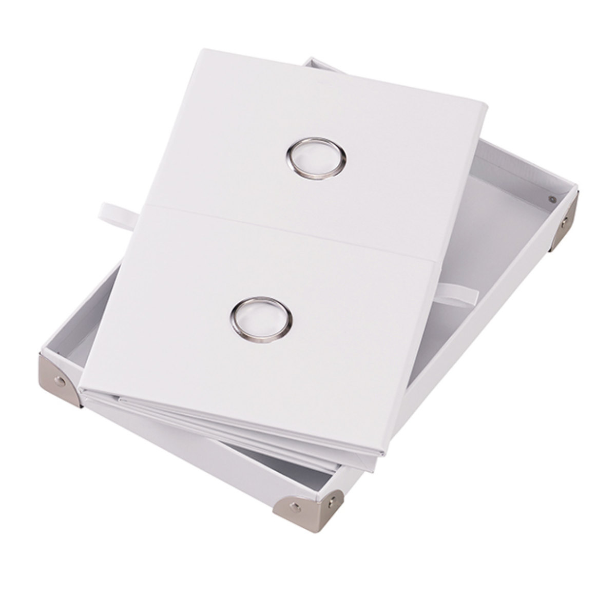 収納ボックス ストレージパルプボックス S ふた付き 幅15.5×奥行26×高さ13.5cm ( 収納 ボックス 箱 紙 紙製 パルプ フタ付き 小物収納 小物入れ ケース ストック 積み重ね 金属 金具付き 丈夫 折りたたみ 整理整頓 片付け ) 【グレー】 グレー