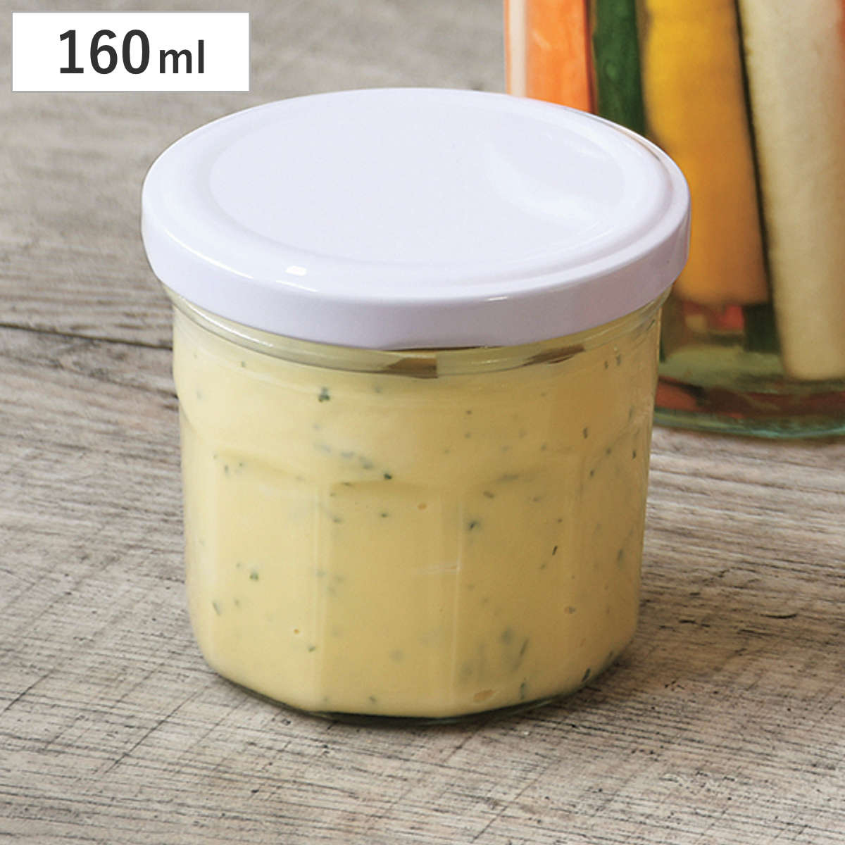 保存容器 160ml キープシール ガラス製 保存ビン ( ガラス 密閉 保存瓶 ガラス瓶 ジャム瓶 ガラス保存容器 蓋付き 丸型 ガラス容器 ガラス製保存容器 小物入れ キッチン用品 キッチン雑貨 ジャム壺 透明 )