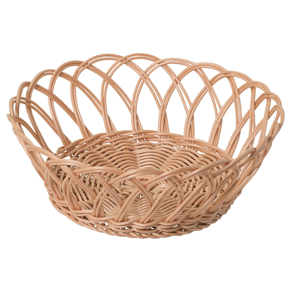 キッチンバスケット アミール 洗える 抗菌 ループバスケット ( パンかご バスケット レンジ対応 食洗機対応 かご カゴ 小物収納 小物入れ キッチン 収納 野菜ストッカー パン入れ 籐かご風 籠 キッチン収納 リビング収納 おしゃれ ) 【オーバル】 オーバル