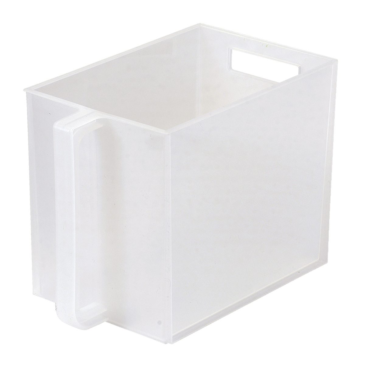 キッチン収納ケース キャビスタ ぴったり並ぶ 吊戸棚ストッカー ( キッチンストッカー 取っ手付き 吊戸棚 ケース ボックス 吊戸棚ボックス 深型 日本製 吊戸棚収納 吊り戸棚ストッカー 収納BOX 吊り戸棚 蓋なし スタッキング 整理 ) 【ホワイト】 ホワイト