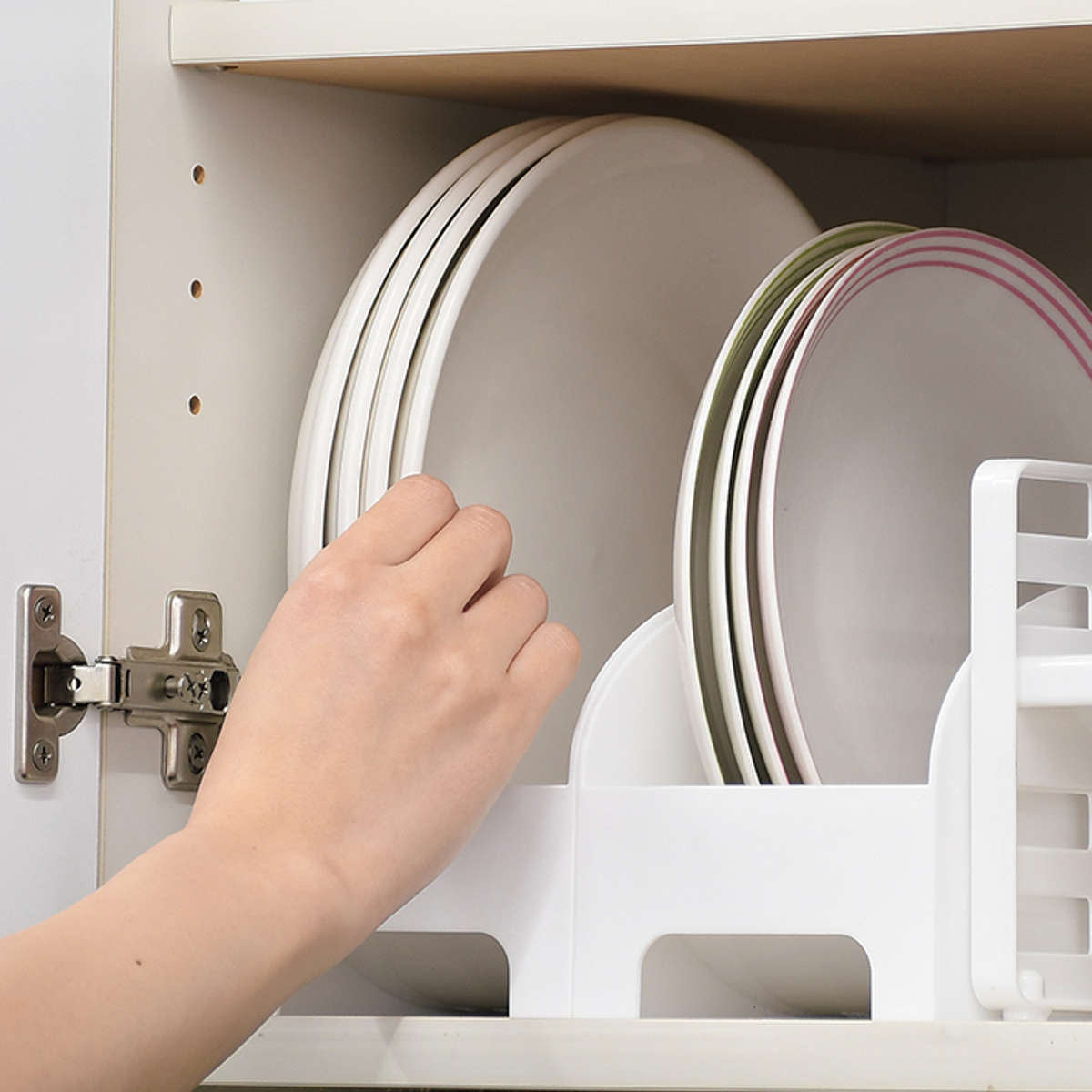 ディッシュラック キャビスタ プレートスタンド 中 ( 食器スタンド ディッシュストレージ ラック 立てて収納 食器棚収納 食器収納 日本製 食器 皿 食器ラック キッチン 収納 皿収納 食器整理 皿整理 シンク下 大皿 中皿 )