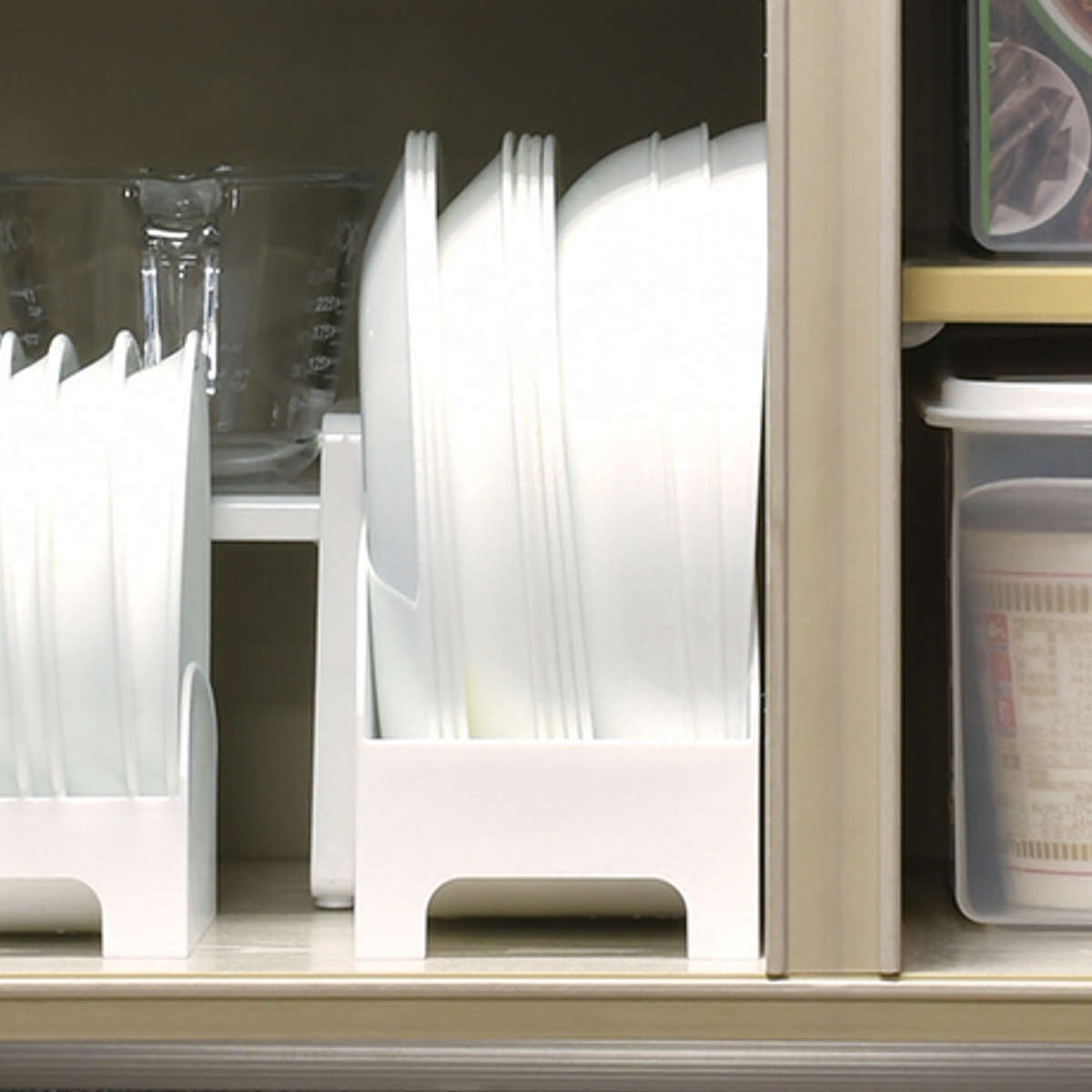 ディッシュラック キャビスタ プレートスタンド 中 ( 食器スタンド ディッシュストレージ ラック 立てて収納 食器棚収納 食器収納 日本製 食器 皿 食器ラック キッチン 収納 皿収納 食器整理 皿整理 シンク下 大皿 中皿 )