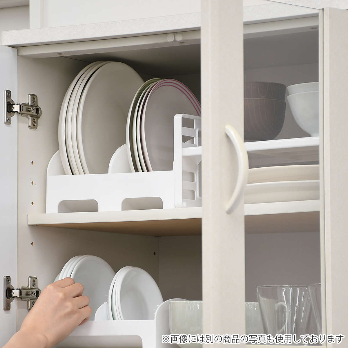 ディッシュラック キャビスタ プレートスタンド 中 ( 食器スタンド ディッシュストレージ ラック 立てて収納 食器棚収納 食器収納 日本製 食器 皿 食器ラック キッチン 収納 皿収納 食器整理 皿整理 シンク下 大皿 中皿 )