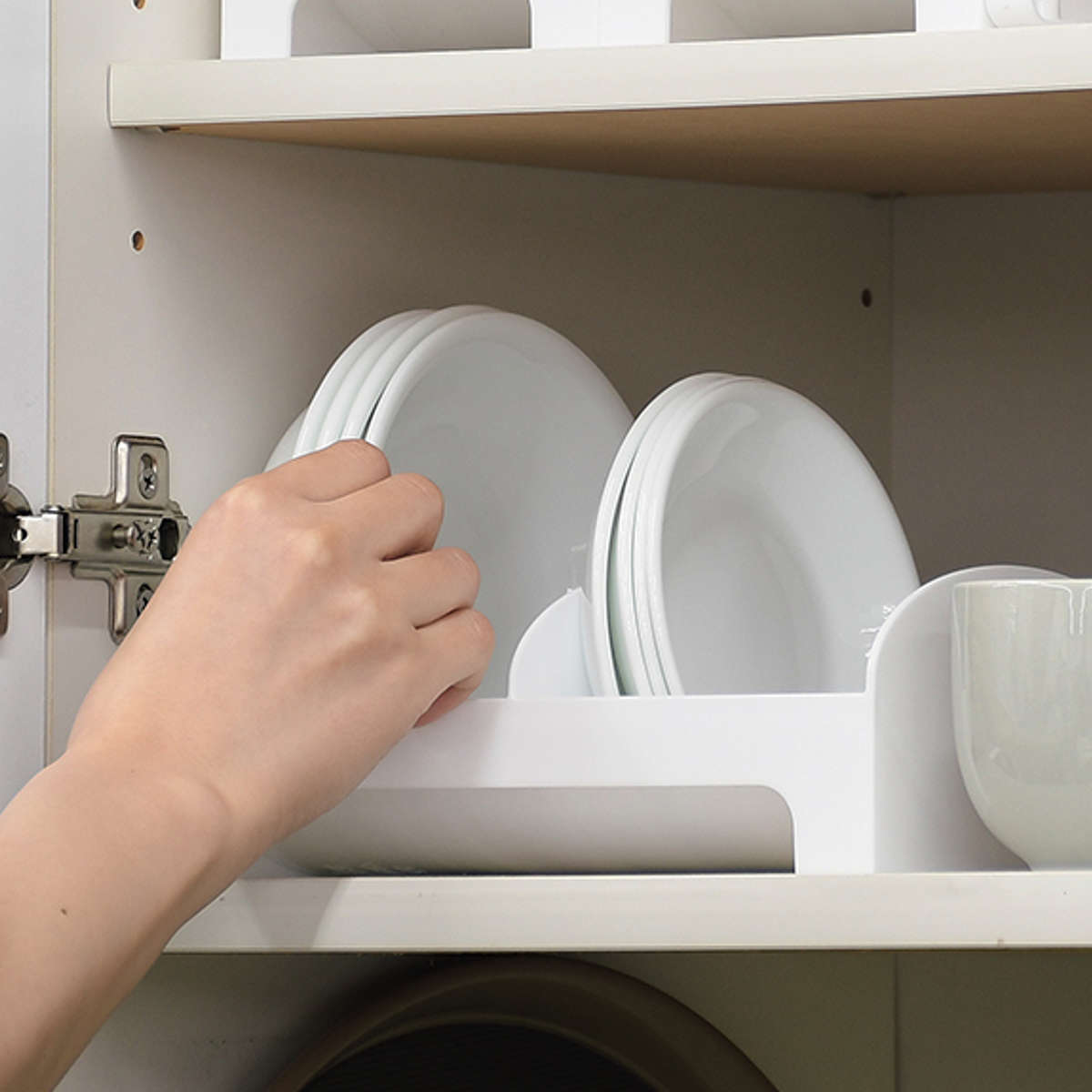 ディッシュラック キャビスタ プレートスタンド 小 ( 食器スタンド ディッシュストレージ ラック 立てて収納 食器棚収納 食器収納 日本製 食器 皿 食器ラック キッチン 収納 皿収納 食器整理 皿整理 シンク下 小皿 深皿 銘々皿 )