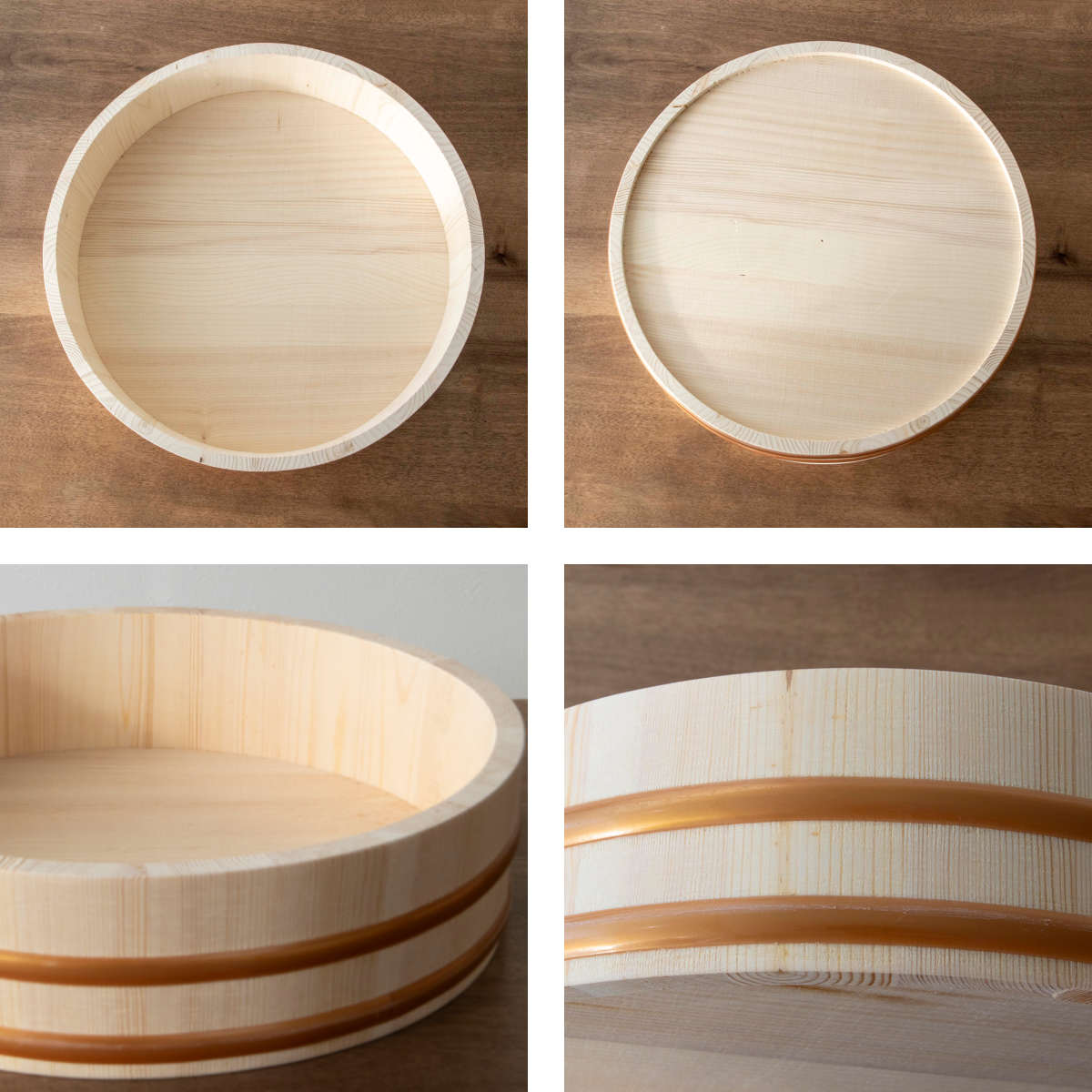 寿司桶 30cm おウチで楽しい 手巻き寿司桶 5点セット ( しゃもじ付き すし桶 天然木 木製 飯台 すし飯台 飯切 手巻き寿司 ちらし寿司 4合用 桶 木桶 お祝い事 イベント ホームパーティー ひな祭り )