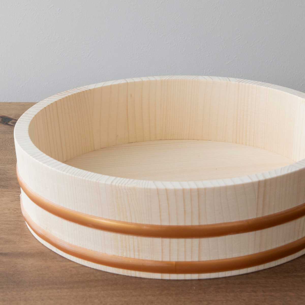 寿司桶 27cm おウチで楽しい 太巻き・ちらし寿司桶 3点セット ( しゃもじ付き すし桶 天然木 木製 飯台 すし飯台 飯切 巻きす付き 巻き簾 太巻き 手巻き寿司 ちらし寿司 3合用 桶 木桶 お祝い事 イベント ひな祭り 節分 )