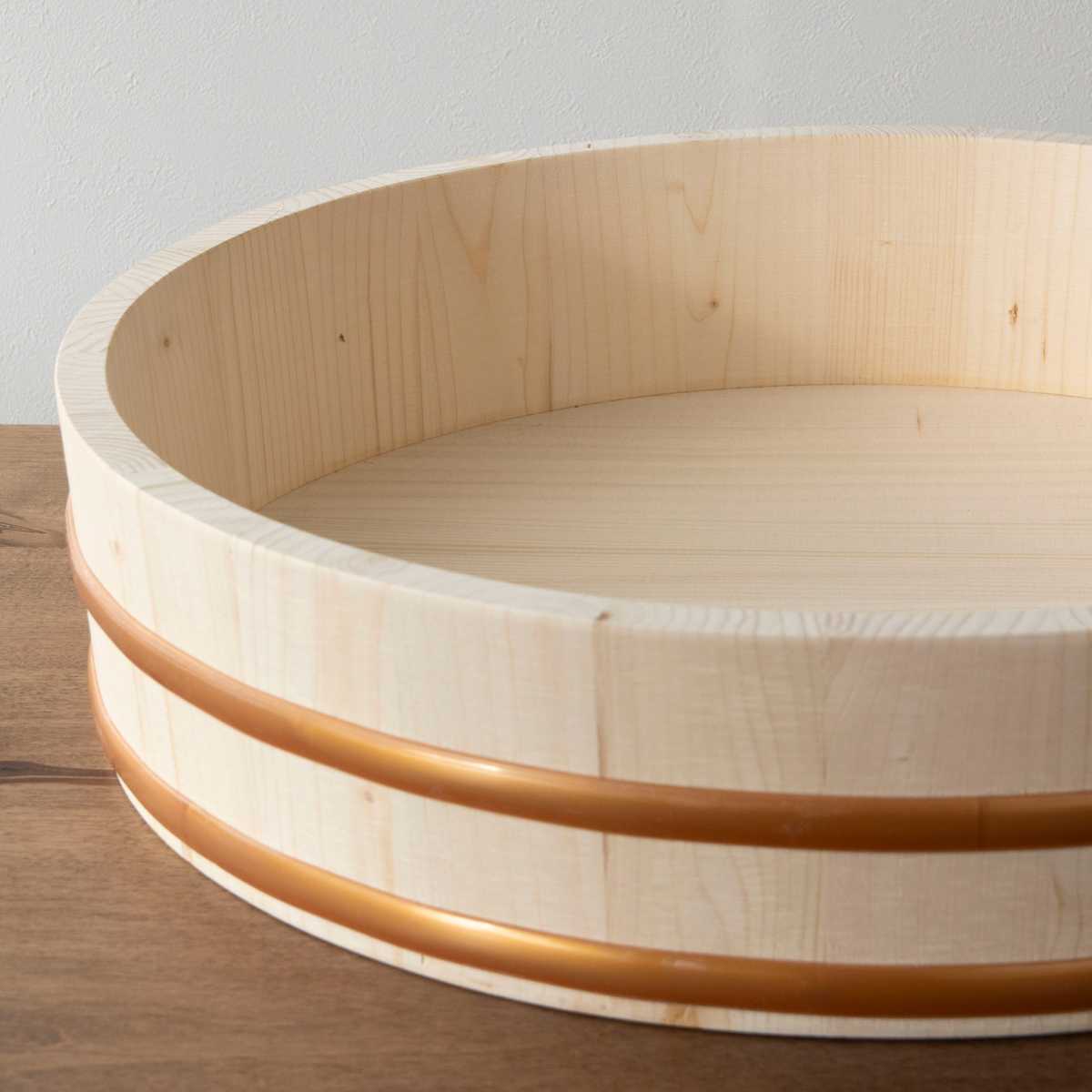 寿司桶 39cm 和の里 木製飯台 約一升用 ( すし桶 天然木 木製 飯台 すし飯台 飯切 手巻き寿司 ちらし寿司 1升用 桶 木桶 お祝い事 イベント ホームパーティー ひな祭り )