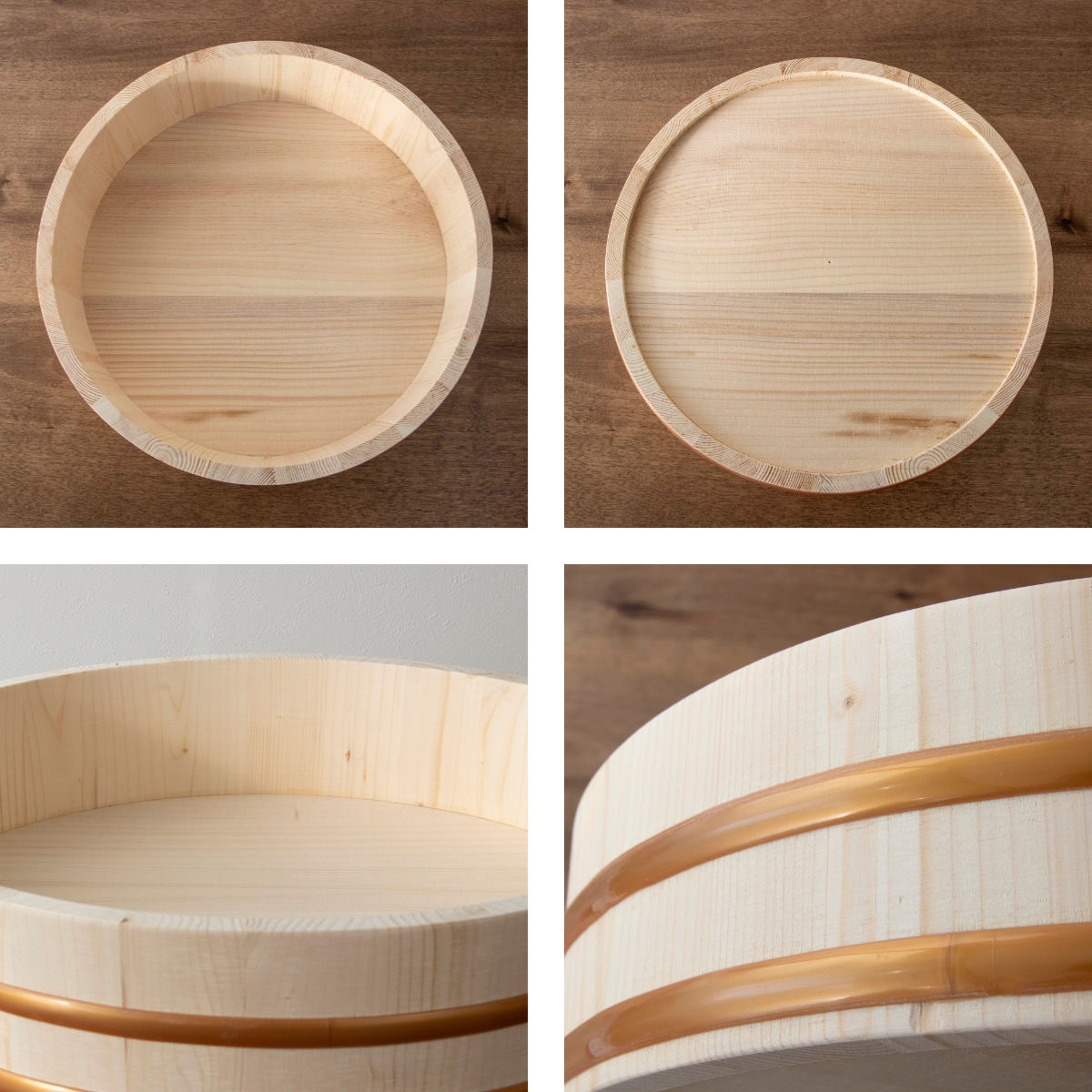 寿司桶 39cm 和の里 木製飯台 約一升用 ( すし桶 天然木 木製 飯台 すし飯台 飯切 手巻き寿司 ちらし寿司 1升用 桶 木桶 お祝い事 イベント ホームパーティー ひな祭り )