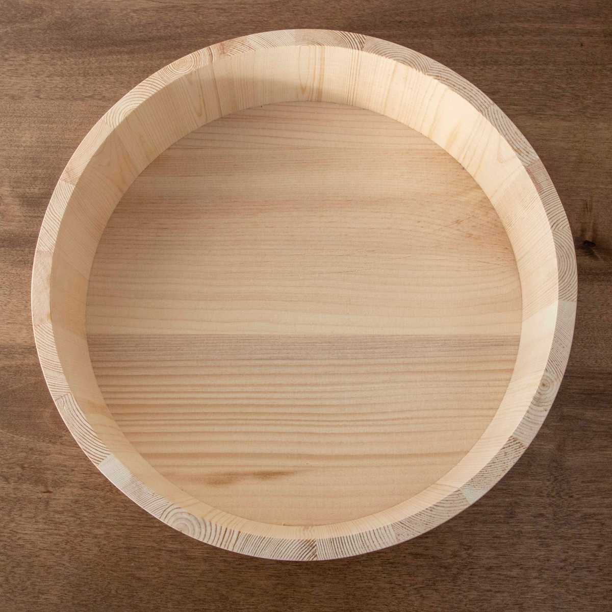 寿司桶 39cm 和の里 木製飯台 約一升用 ( すし桶 天然木 木製 飯台 すし飯台 飯切 手巻き寿司 ちらし寿司 1升用 桶 木桶 お祝い事 イベント ホームパーティー ひな祭り )