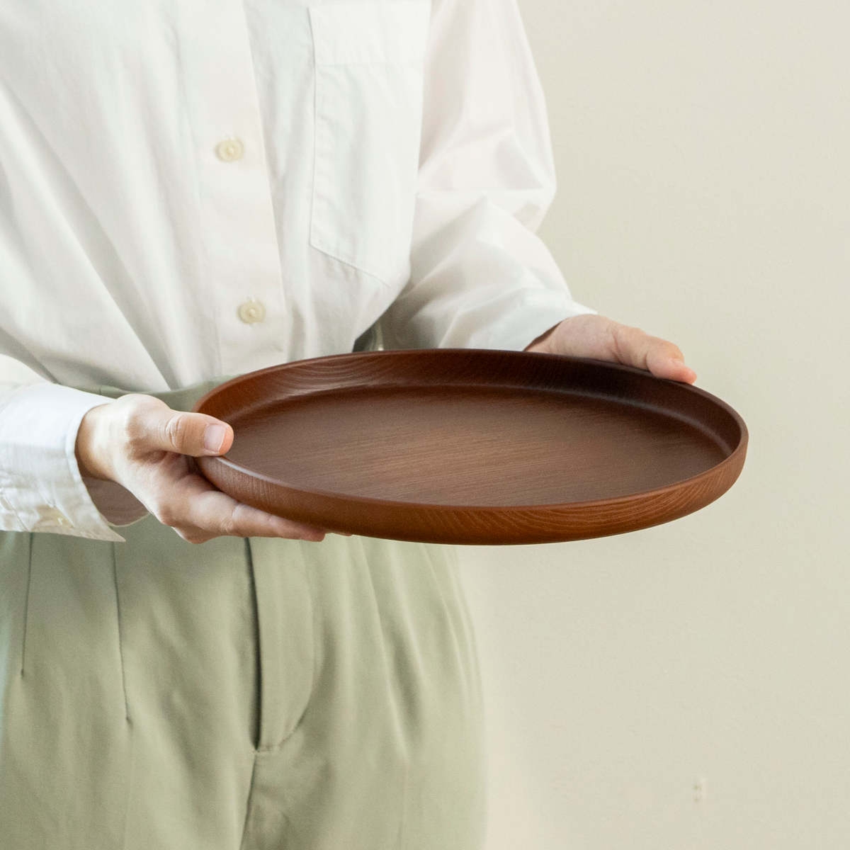 トレー 27cm ノンスリップ 抗菌 木目調 ( 角 丸 日本製 おしゃれ かわいい 木目調トレー お盆 盆 トレイ キッチントレー ランチョンマット カフェトレー おやつ ティータイム 縁 抗菌加工 すべり止め加工 ) 【角】 角