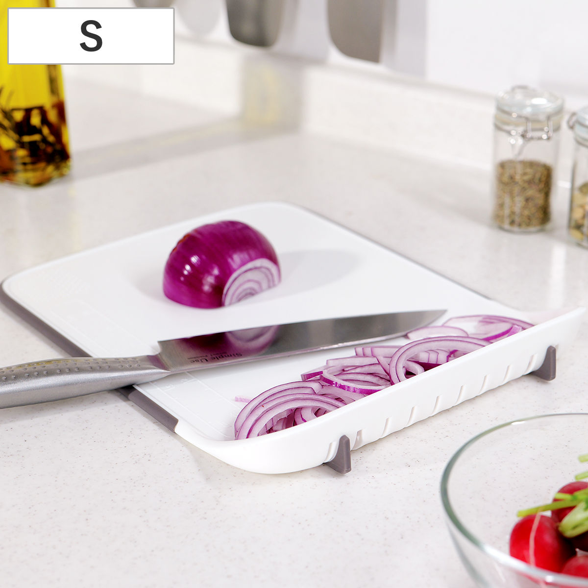 まな板 S Simple Use 立つまな板 抗菌 ( まないた 抗菌まな板 自立 食洗機 カッティングボード 薄型 軽量 軽い おしゃれ まないた マナイタ 抗菌 調理用品 家庭用まな板 キッチン 調理 キッチン用品 キッチン雑貨 薬味おろし付 )