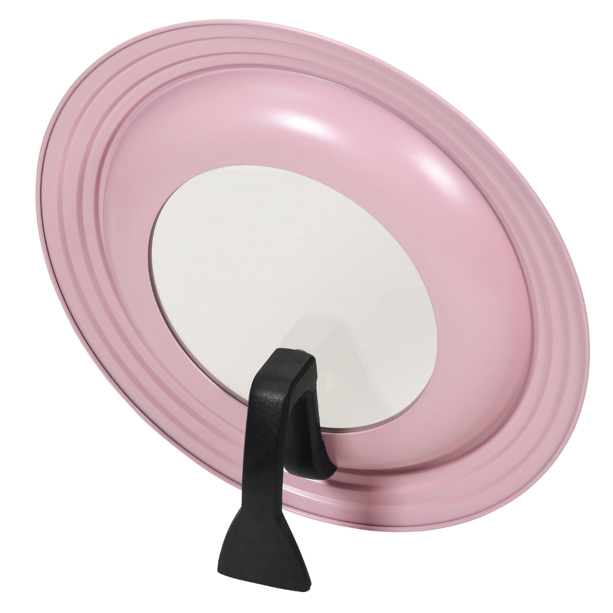 フライパン 蓋 24~28cm ガラス窓付き ハルミック スタンドパンカバー ( 兼用蓋 フライパンカバー 鍋蓋 自立 立つ フライパンフタ フライパン蓋 パンカバー スタンド式 ガラス蓋 兼用フタ フライパンのふた ハンドル付き ) 【ペールイエロー】 ペールイエロー