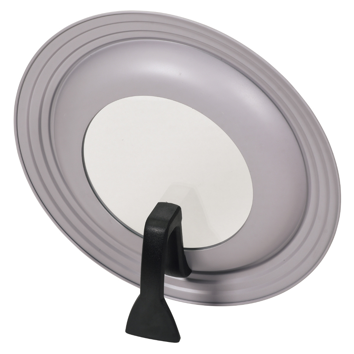 フライパン 蓋 24~28cm ガラス窓付き ハルミック スタンドパンカバー ( 兼用蓋 フライパンカバー 鍋蓋 自立 立つ フライパンフタ フライパン蓋 パンカバー スタンド式 ガラス蓋 兼用フタ フライパンのふた ハンドル付き ) 【ペールイエロー】 ペールイエロー